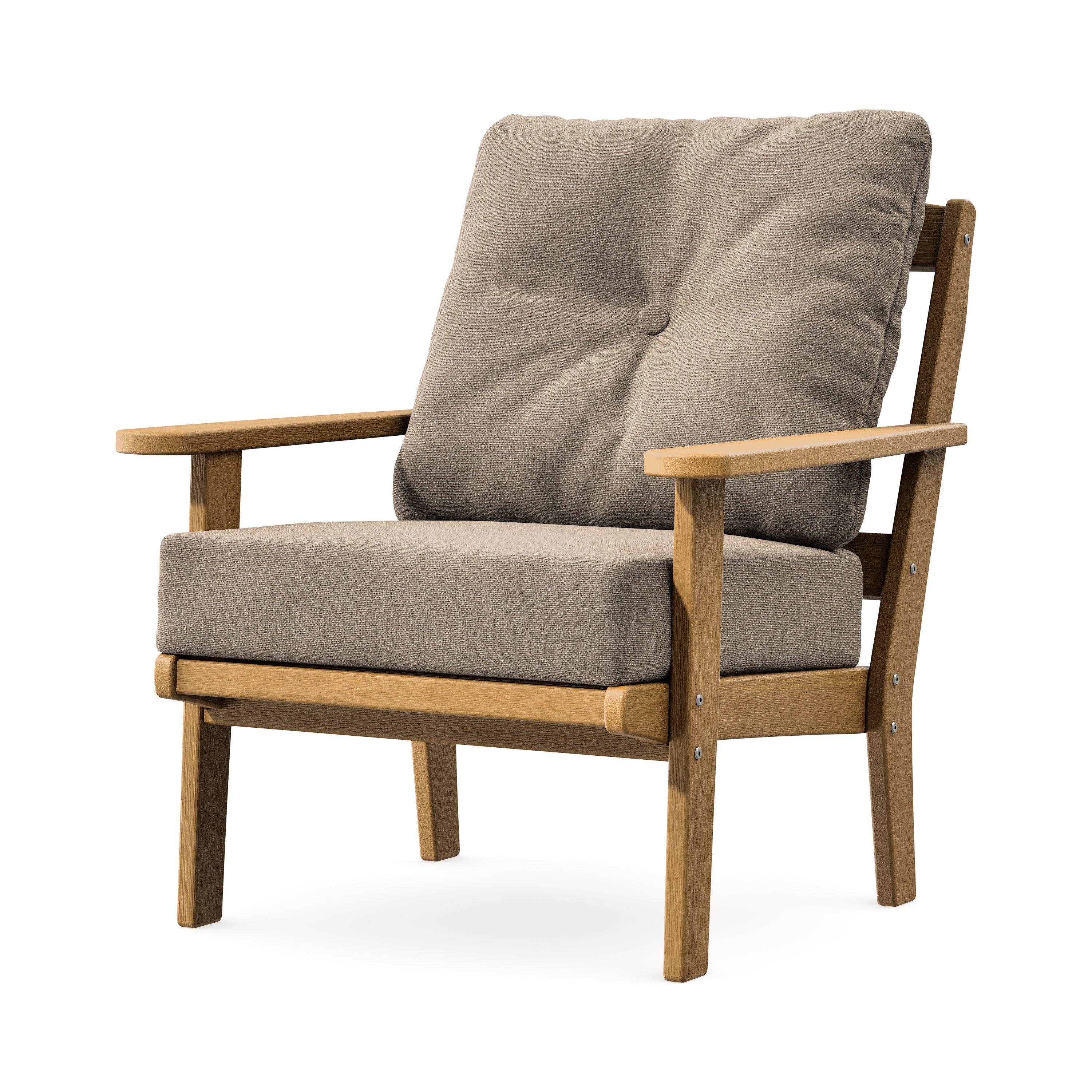 Mission Deep Seating Chair in Natural / Spiced Burlap