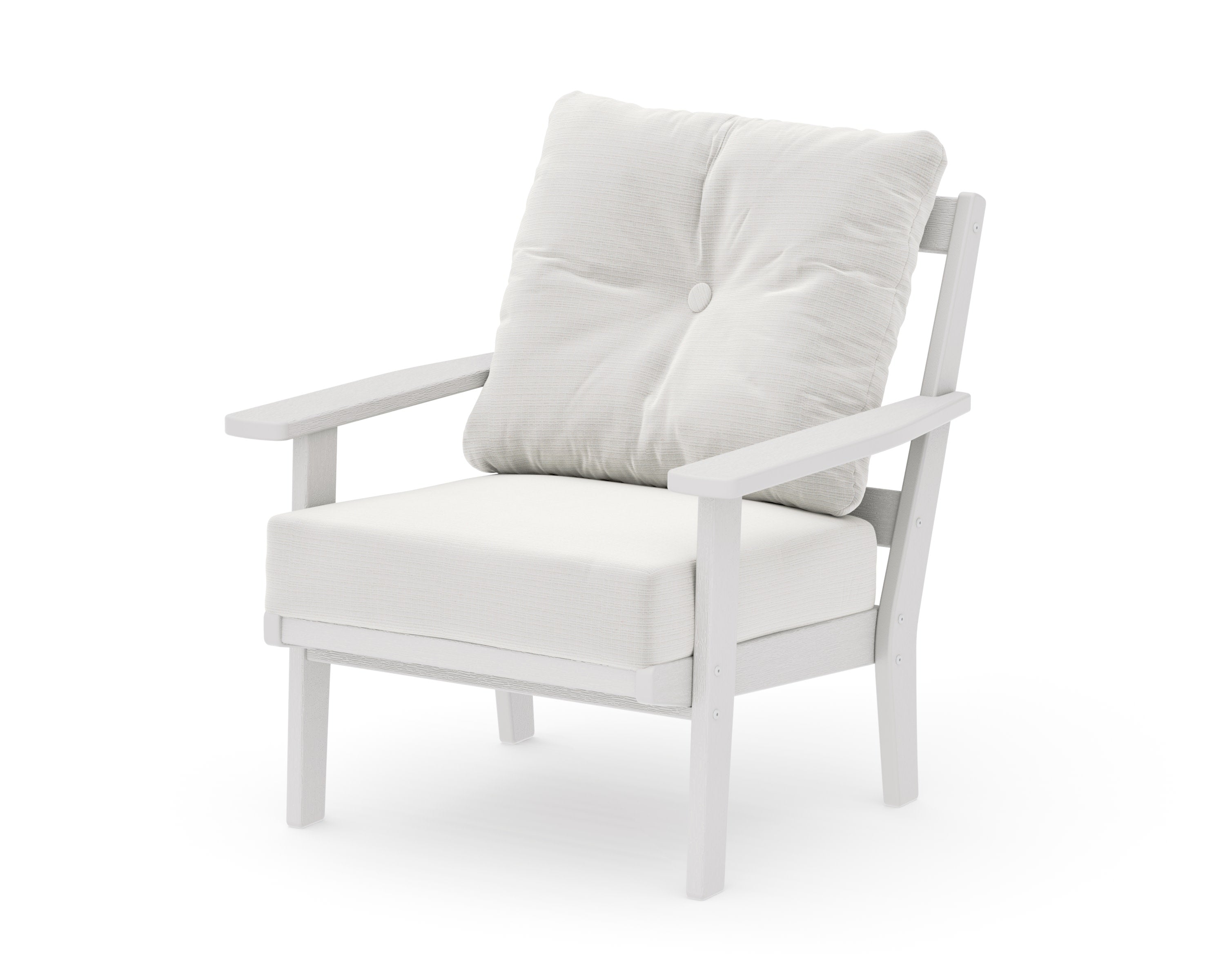 Oxford Deep Seating Chair in Vintage White / Natural Linen
