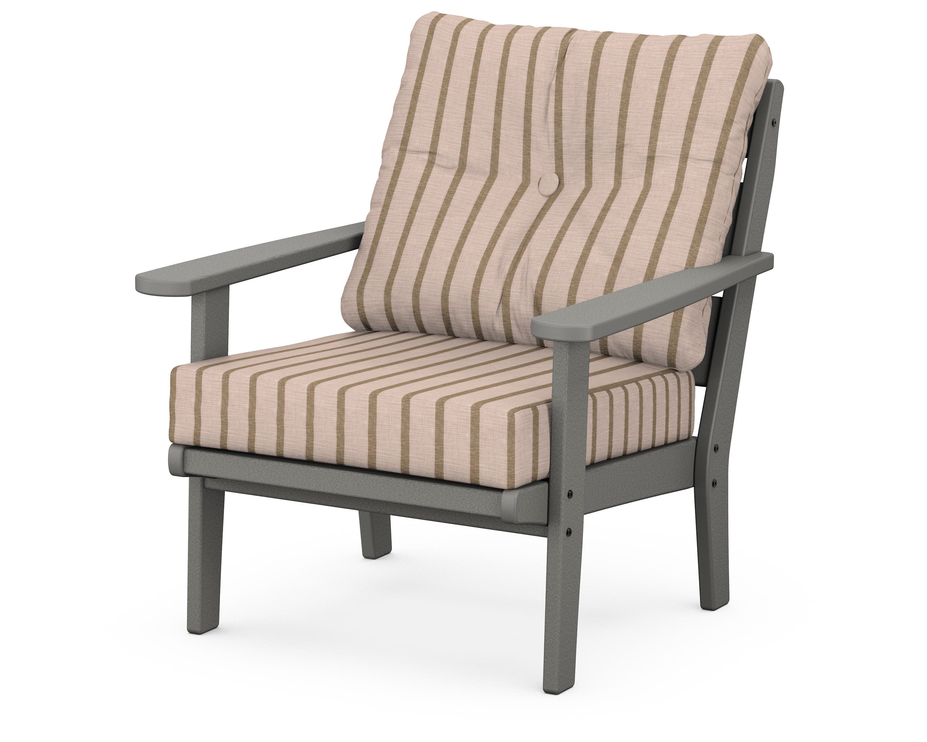 Lakeside Deep Seating Chair in Slate Grey / Unwind Cameo