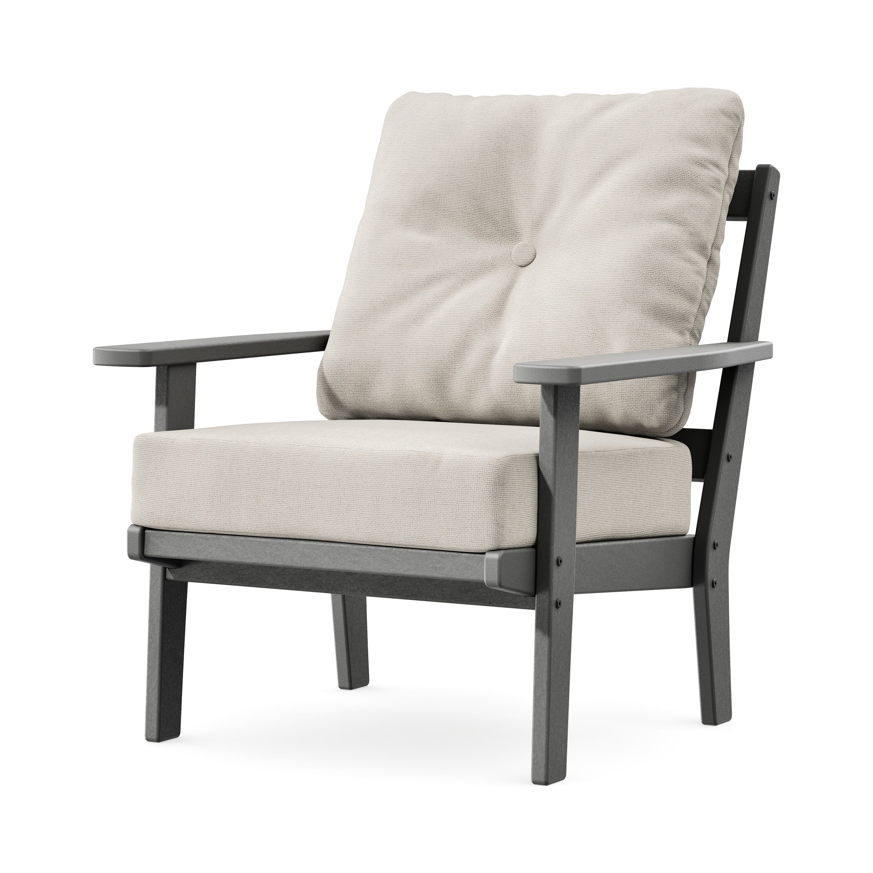 Prairie Deep Seating Chair in Slate Grey / Dune Burlap