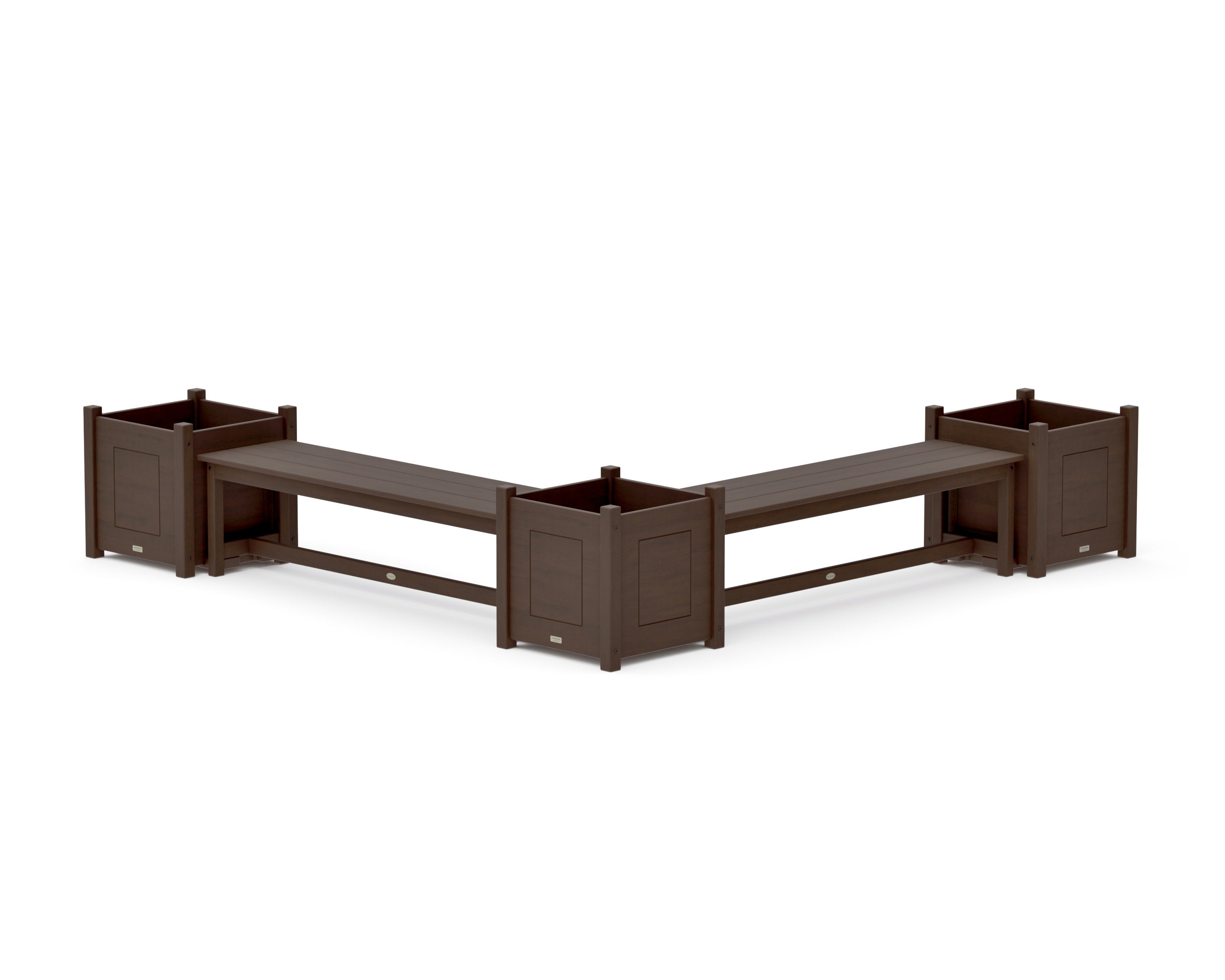 60" Country Living L- Shaped Planter Bench Corner Set - Large in Kona