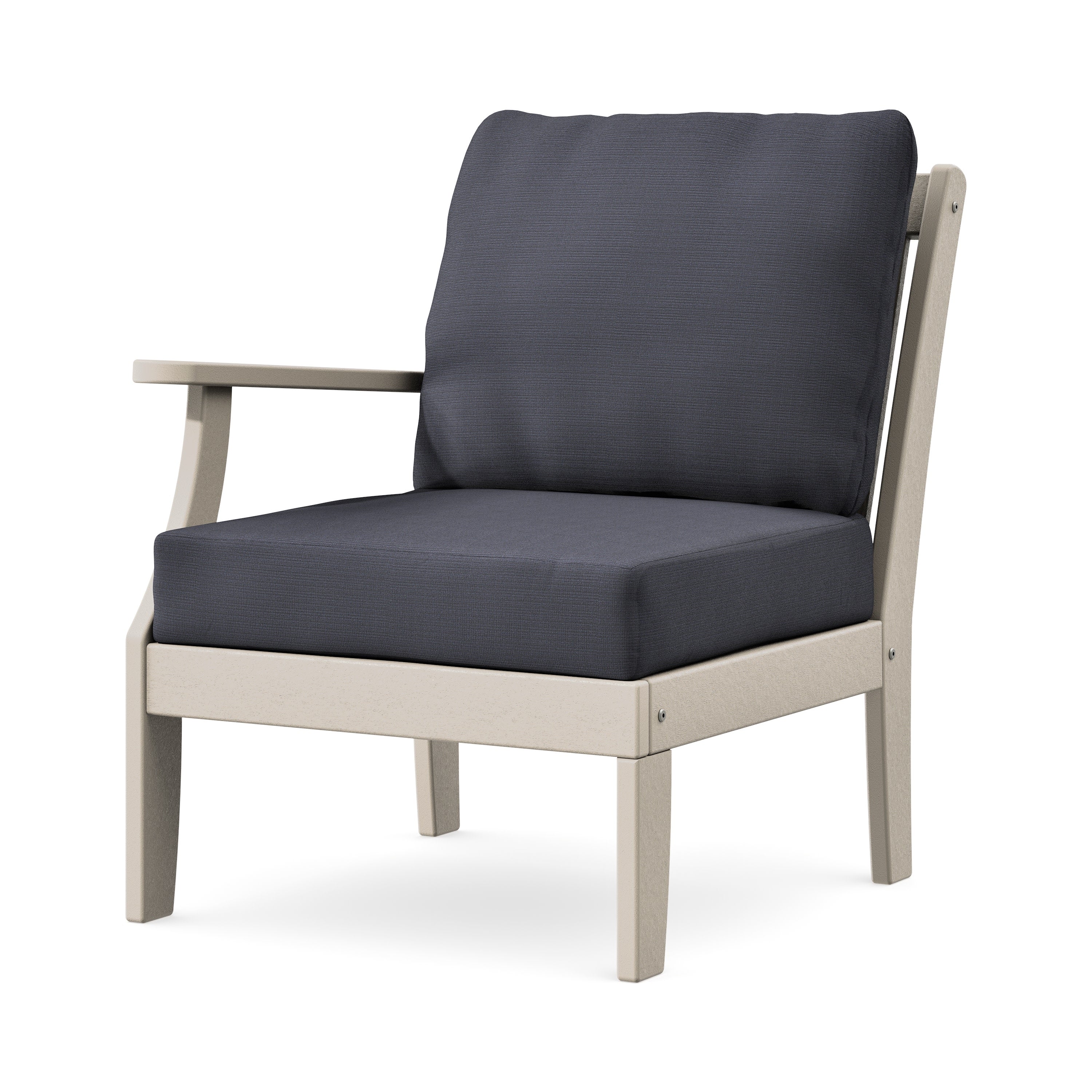 Braxton Modular Left Arm Chair in Sand / Midnight Linen