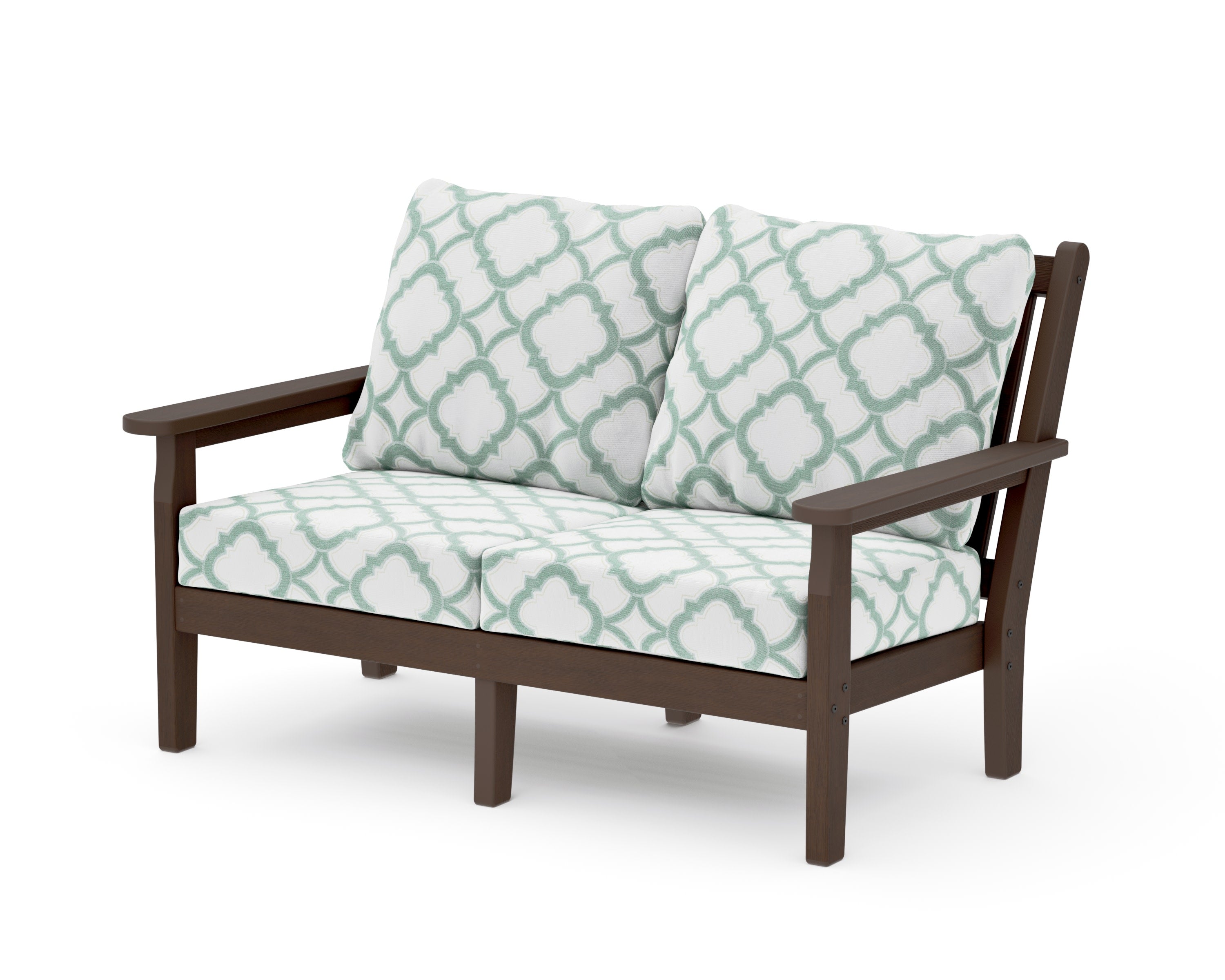 Chippendale Deep Seating Loveseat in Kona / Trellis Glacier Spa