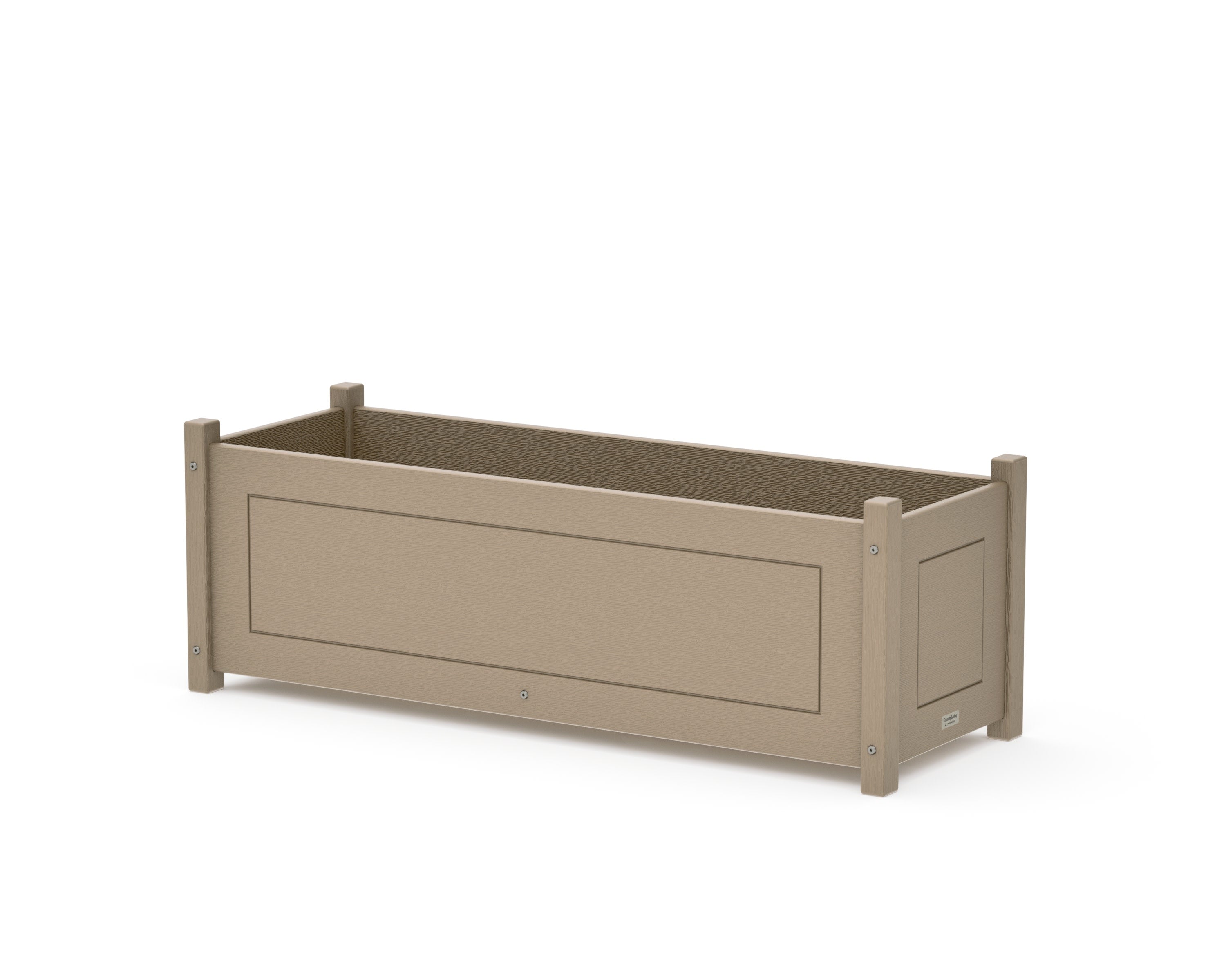 Country Living Rectangle Triple Planter Box in Vintage Sahara