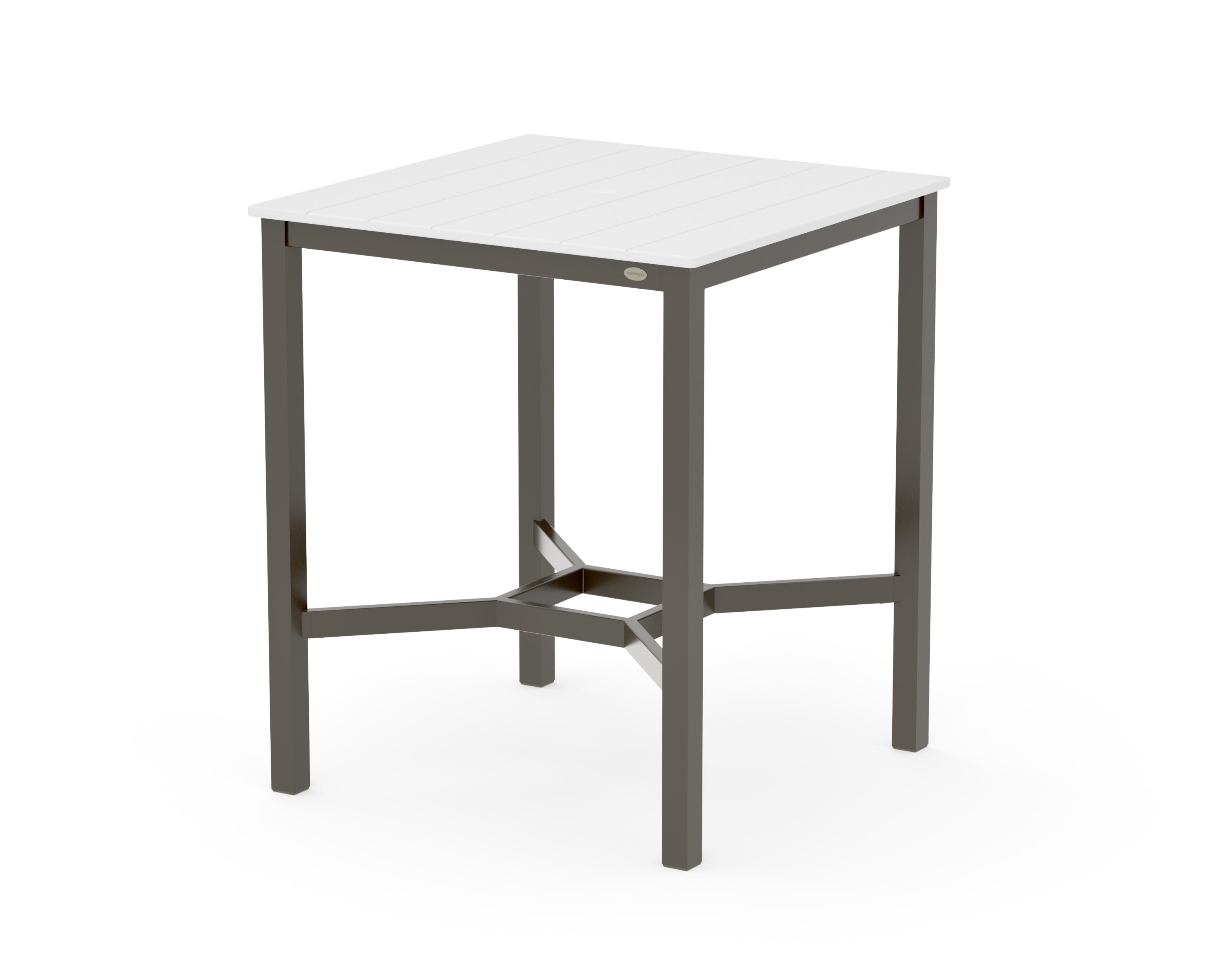 Main Street 36 x 36 Bar Table in Bronze / White