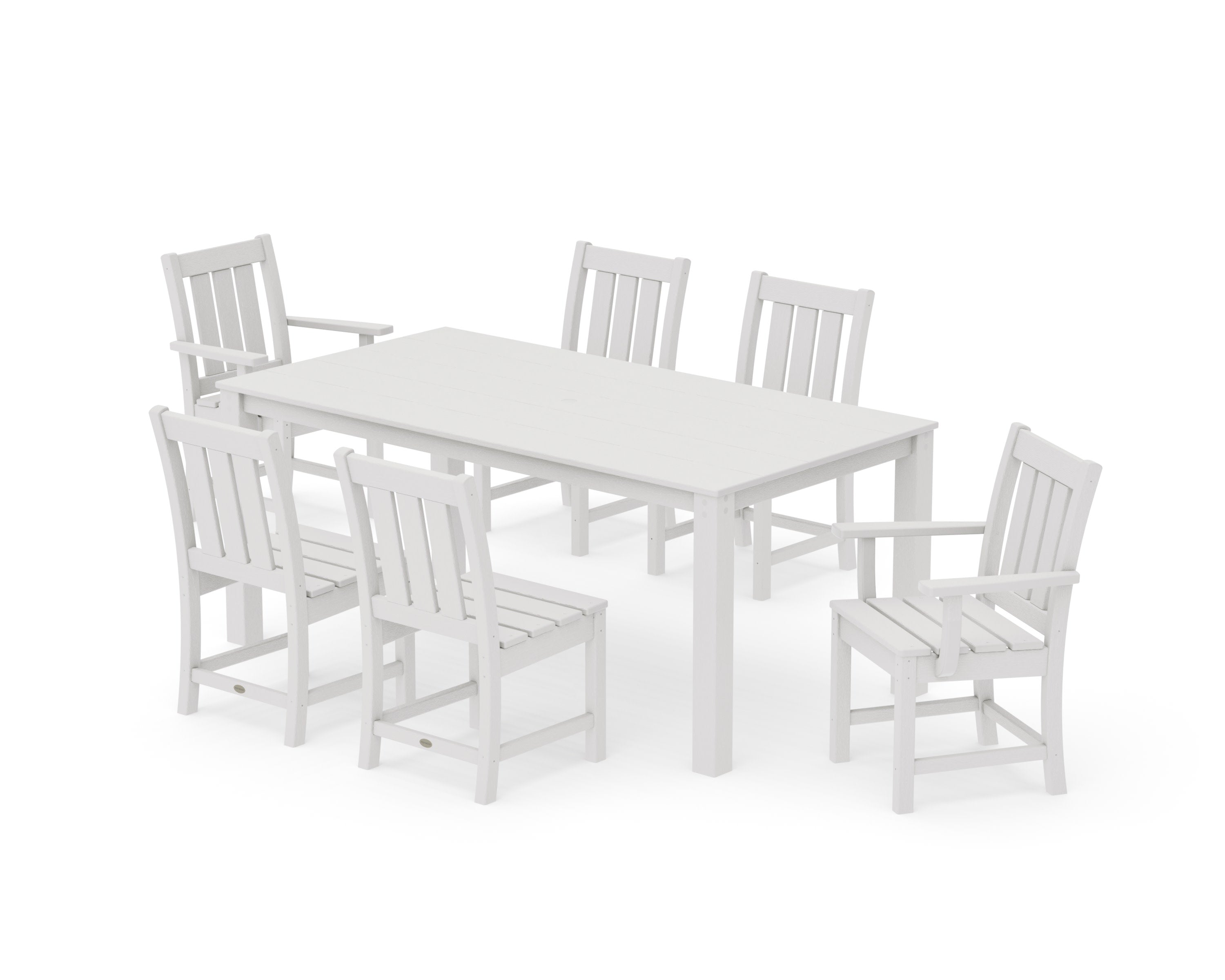 Oxford 7-Piece Parsons Dining Set in Vintage White