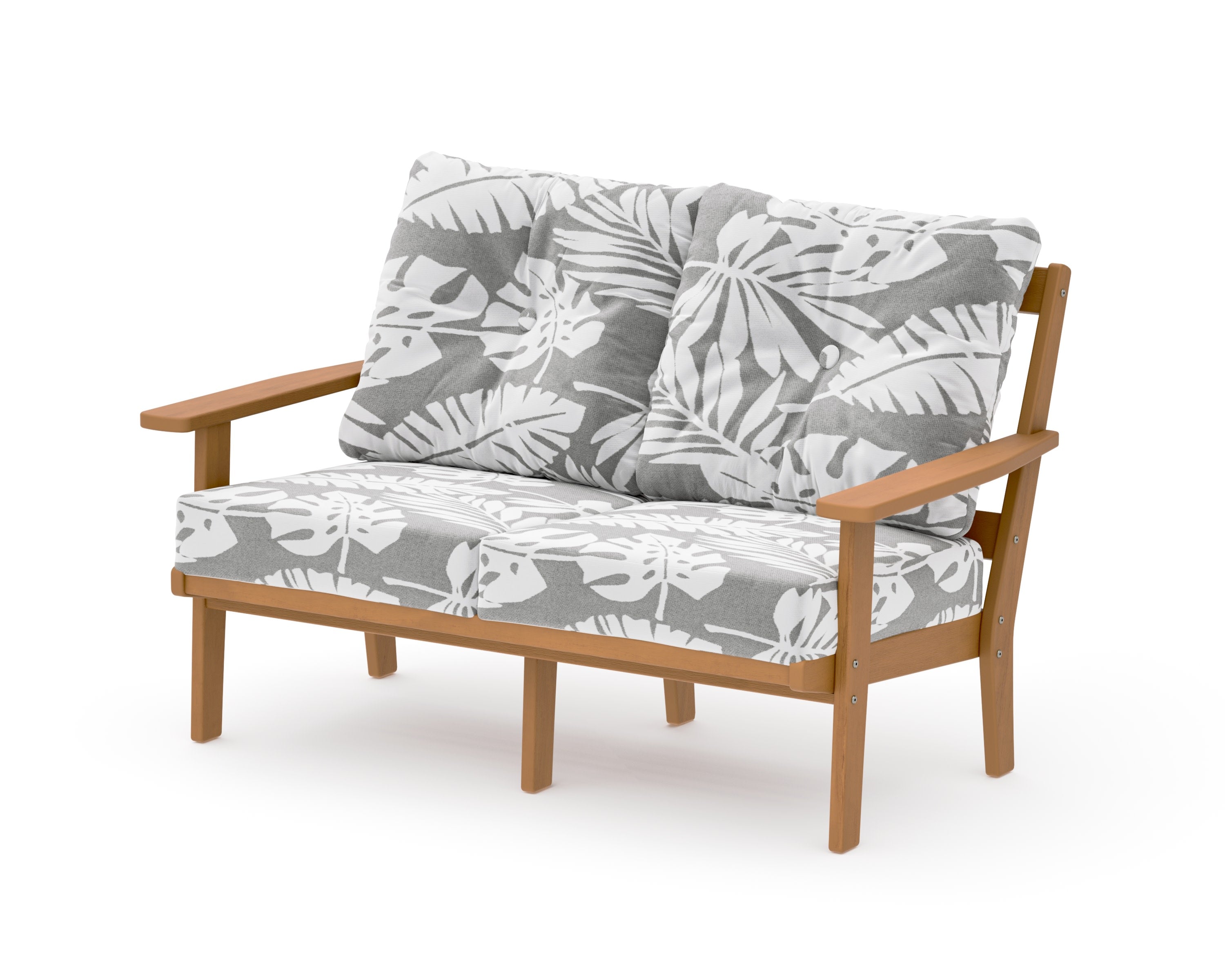 Oxford Deep SeatingLoveseat in Natural / Leaf Grey Mist