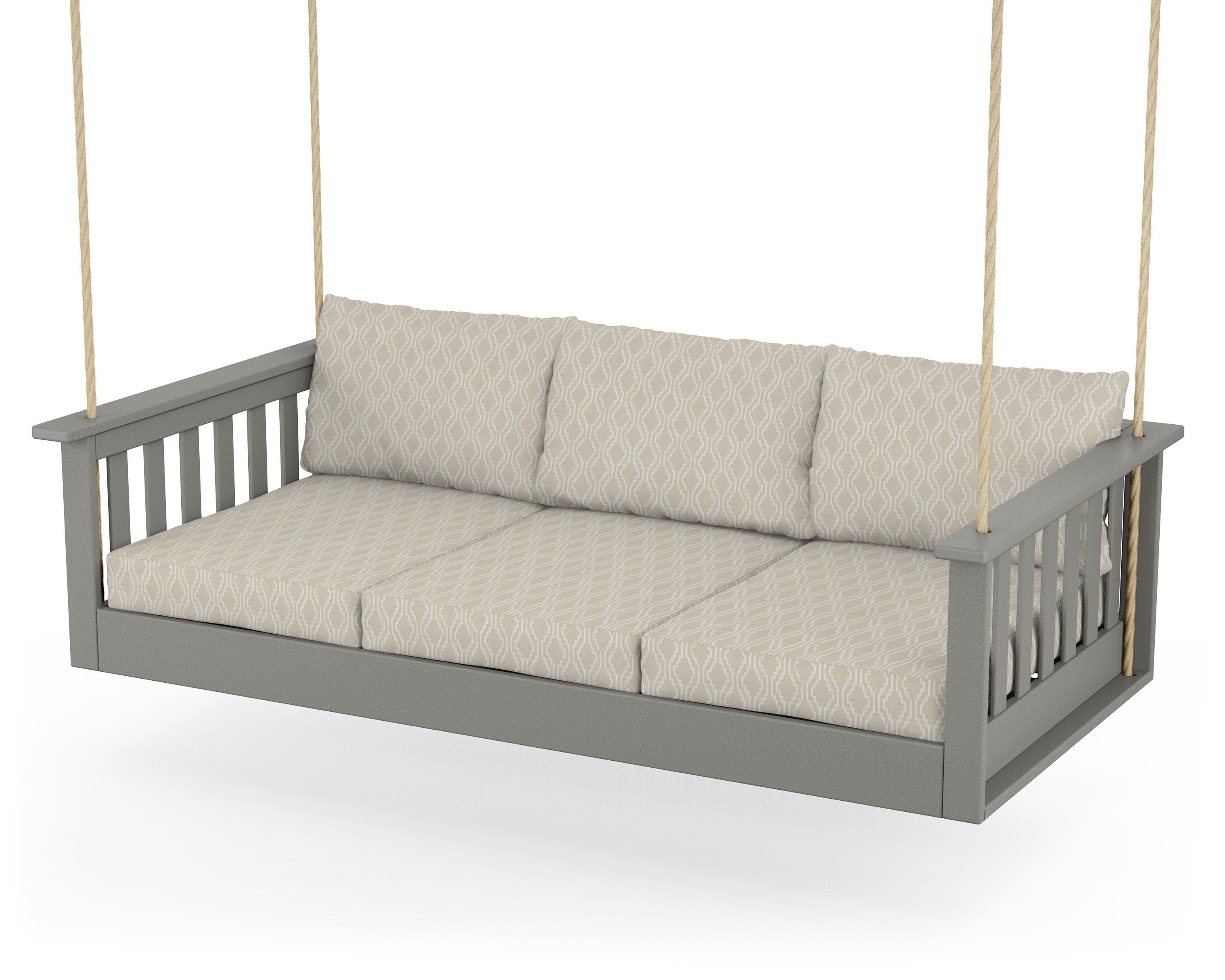 Vineyard Daybed Swing in Slate Grey / Solve Linen