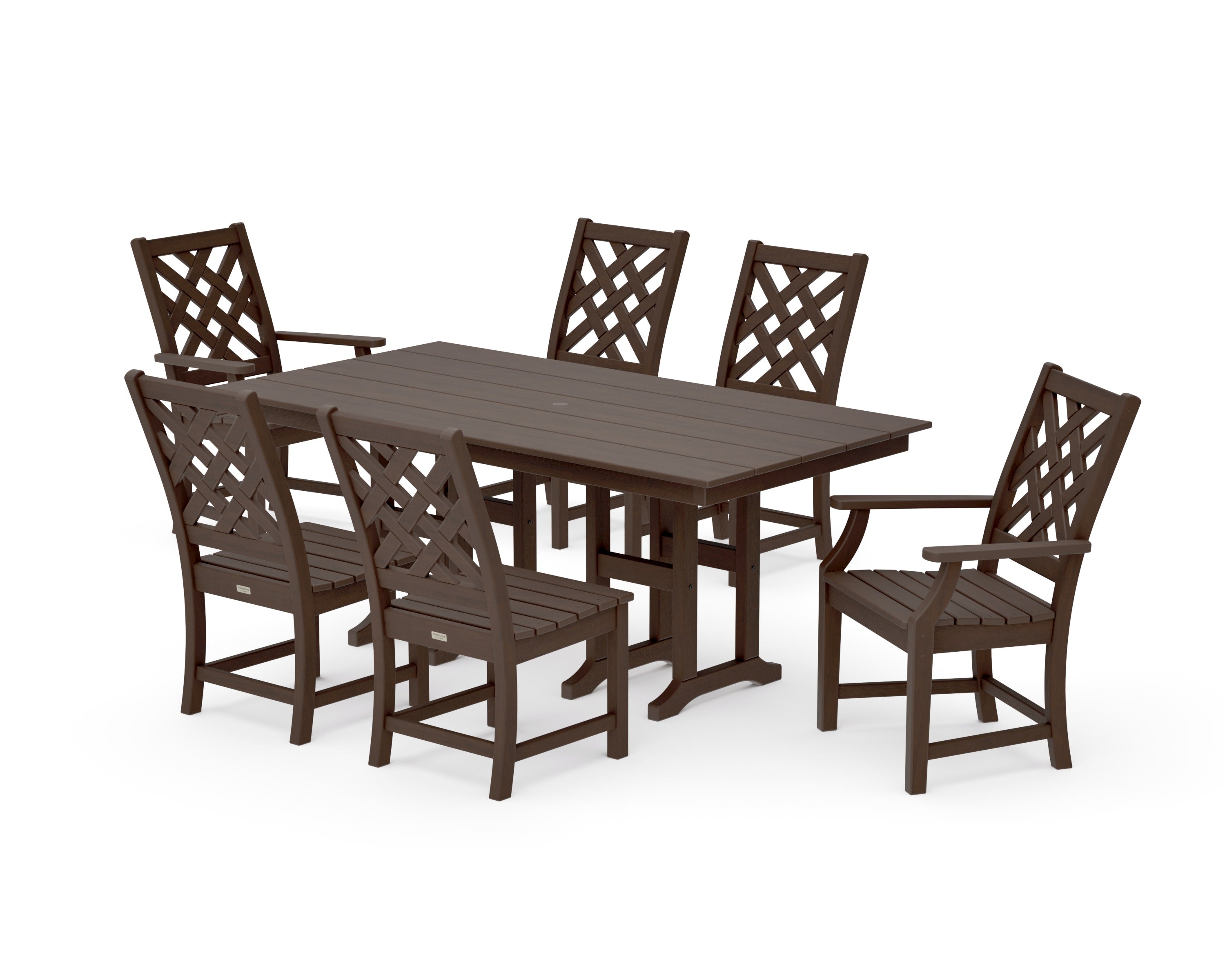 Wovendale 7-Piece Farmhouse Dining Set in Kona