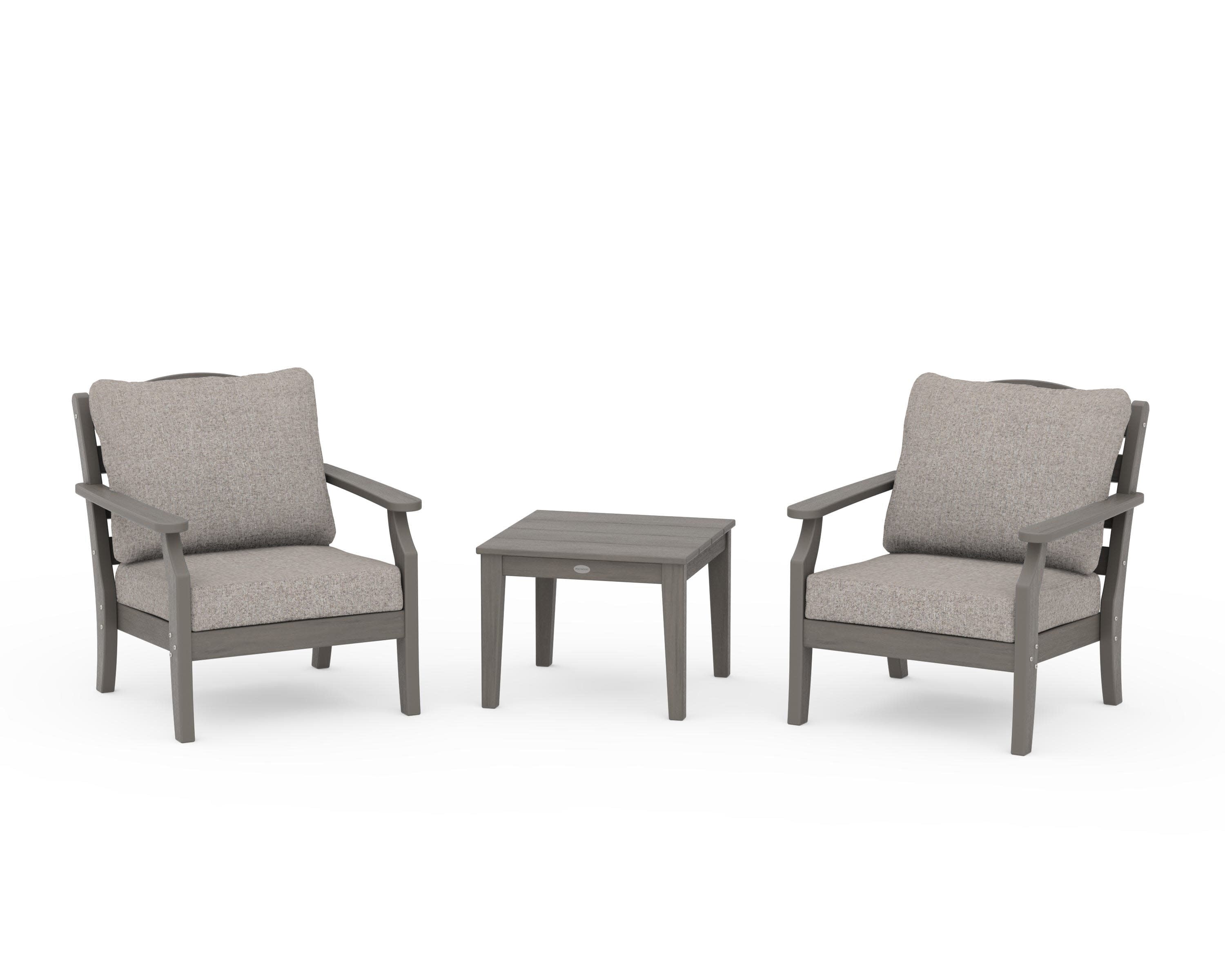 Savannah 3-Piece Deep Seating Set in Driftwood / Weathered Tweed