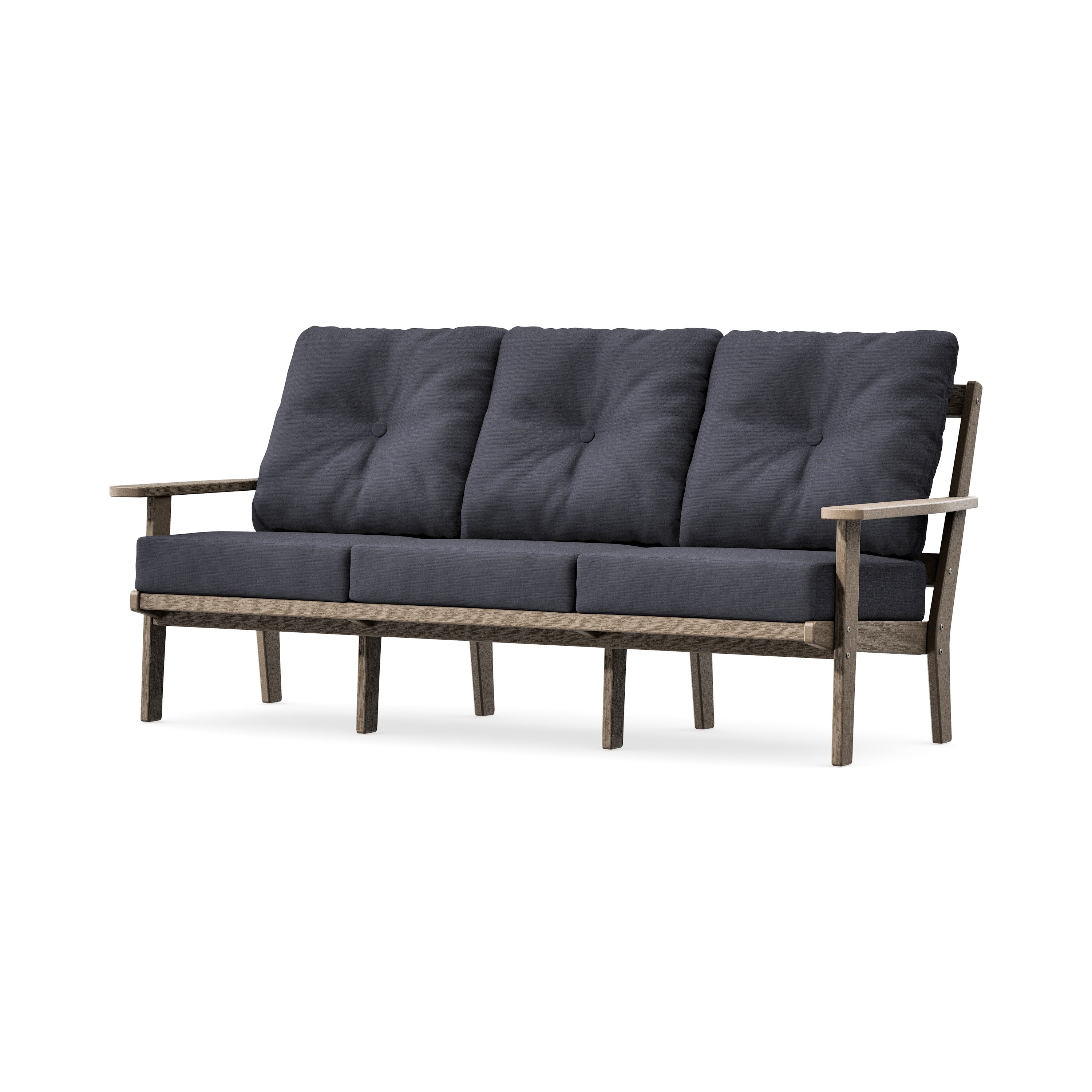 PrairieDeep Seating Sofa in Vintage Sahara / Midnight Linen