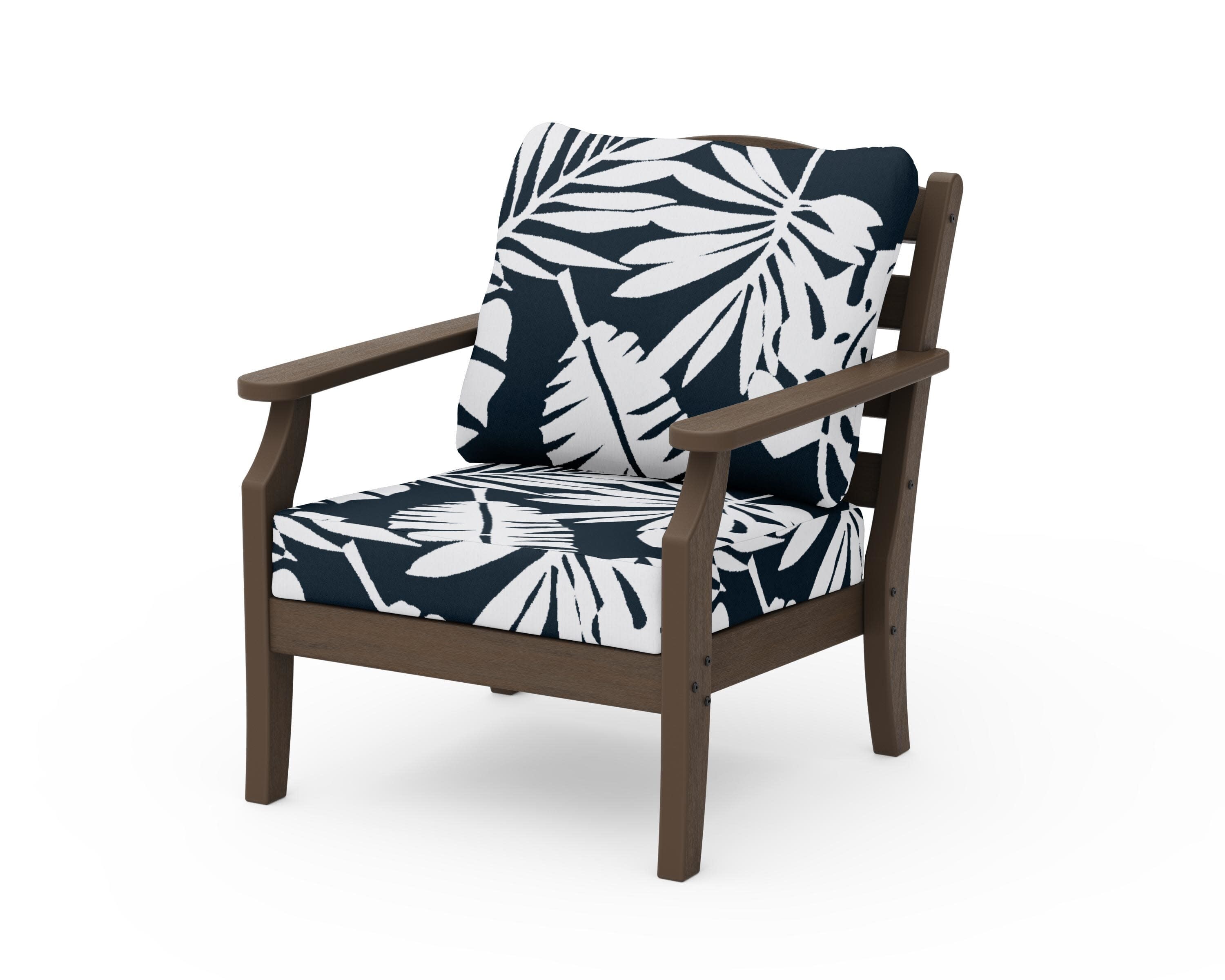 Savannah Deep Seating Chair in Kona / Leaf Marine Indigo