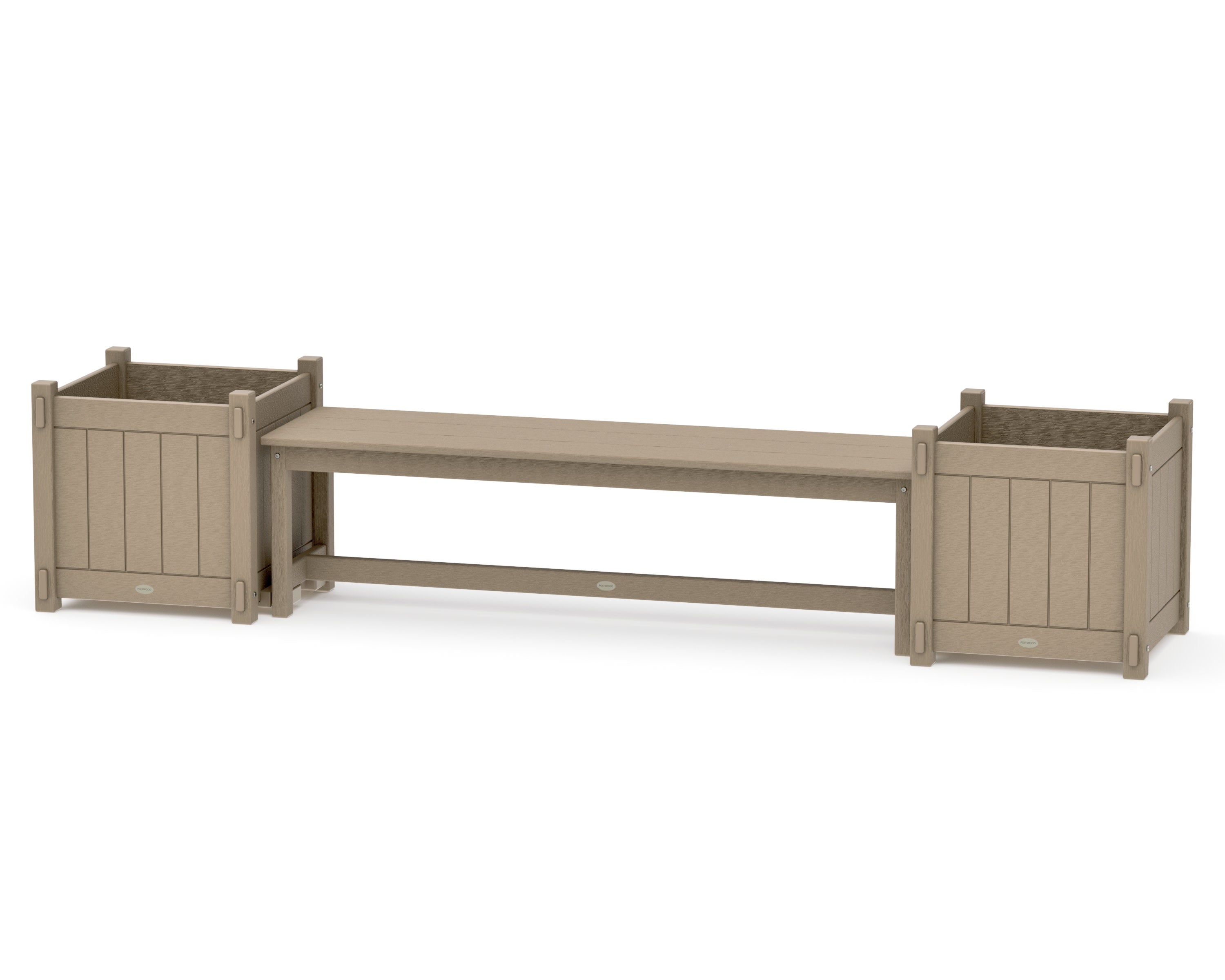 60" Vineyard Straight Planter Bench Set - Large in Vintage Sahara