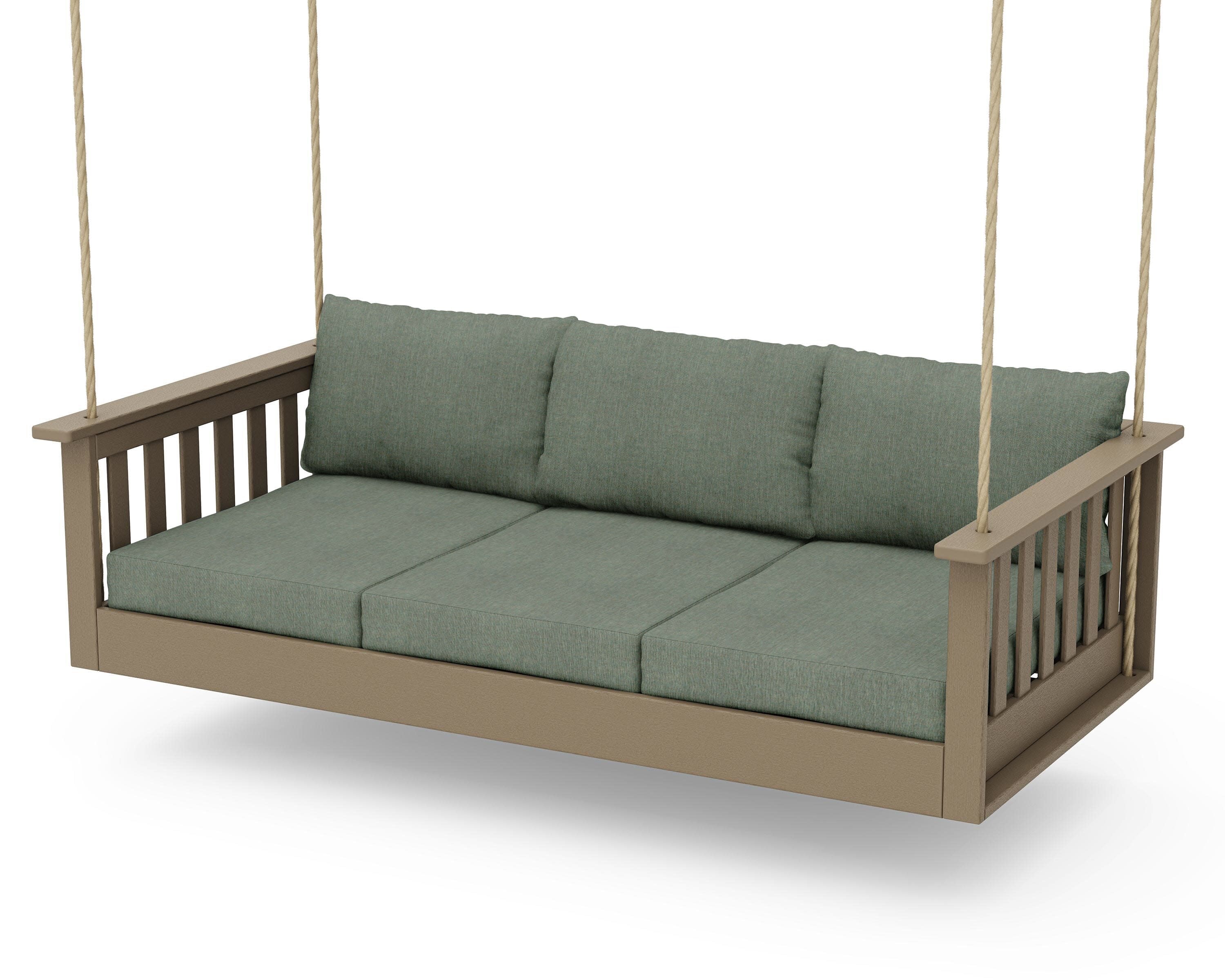 Vineyard Daybed Swing in Vintage Sahara / Cast Sage