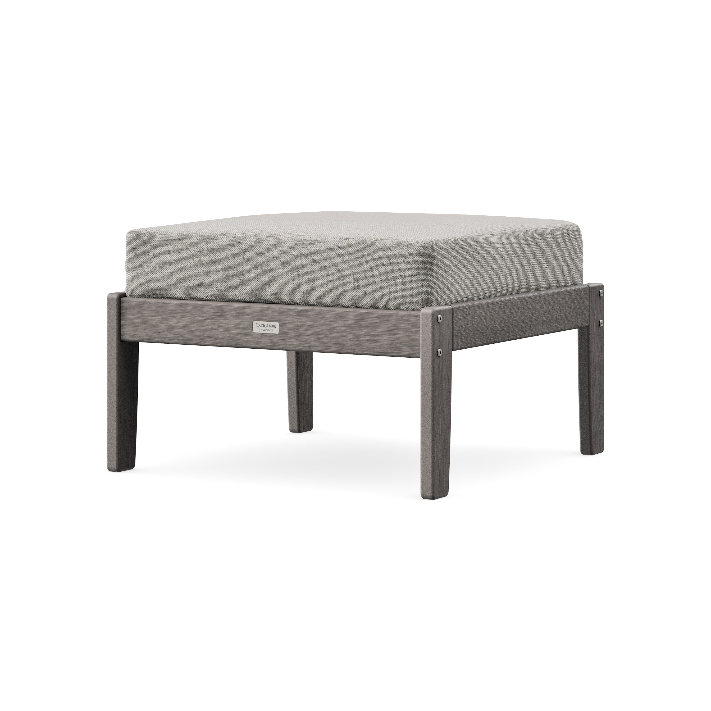 Cottage Deep Seating Ottoman in Driftwood / Weathered Tweed