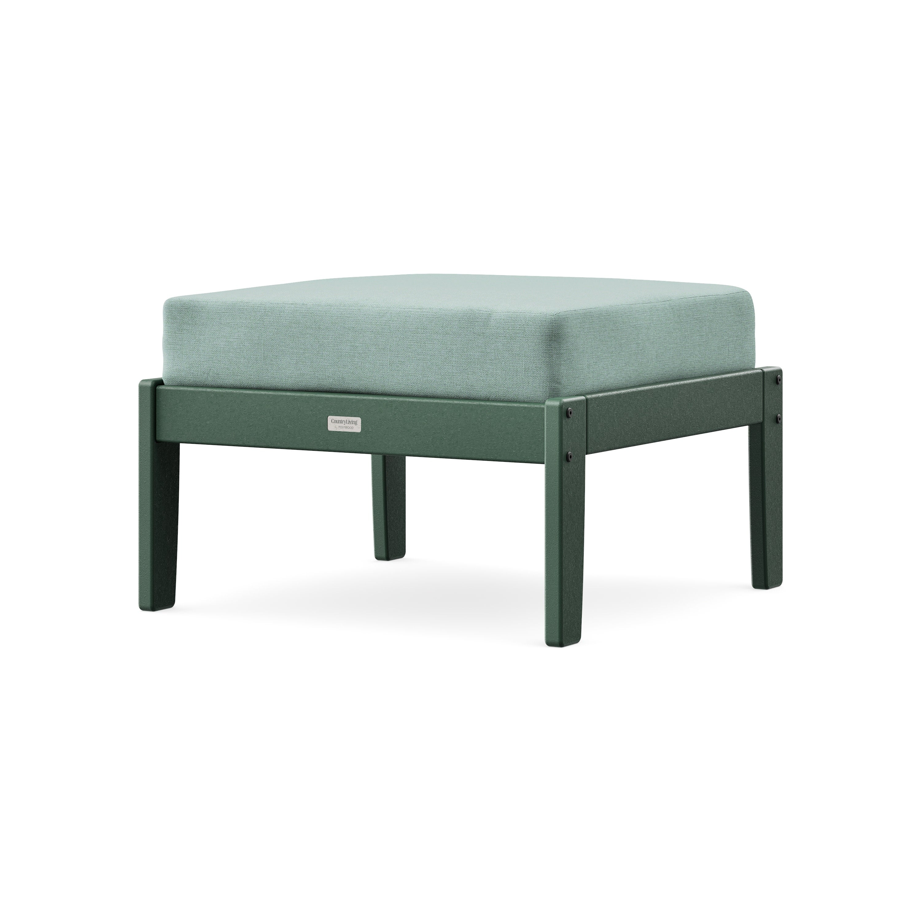 Cottage Deep Seating Ottoman in Green / Glacier Spa