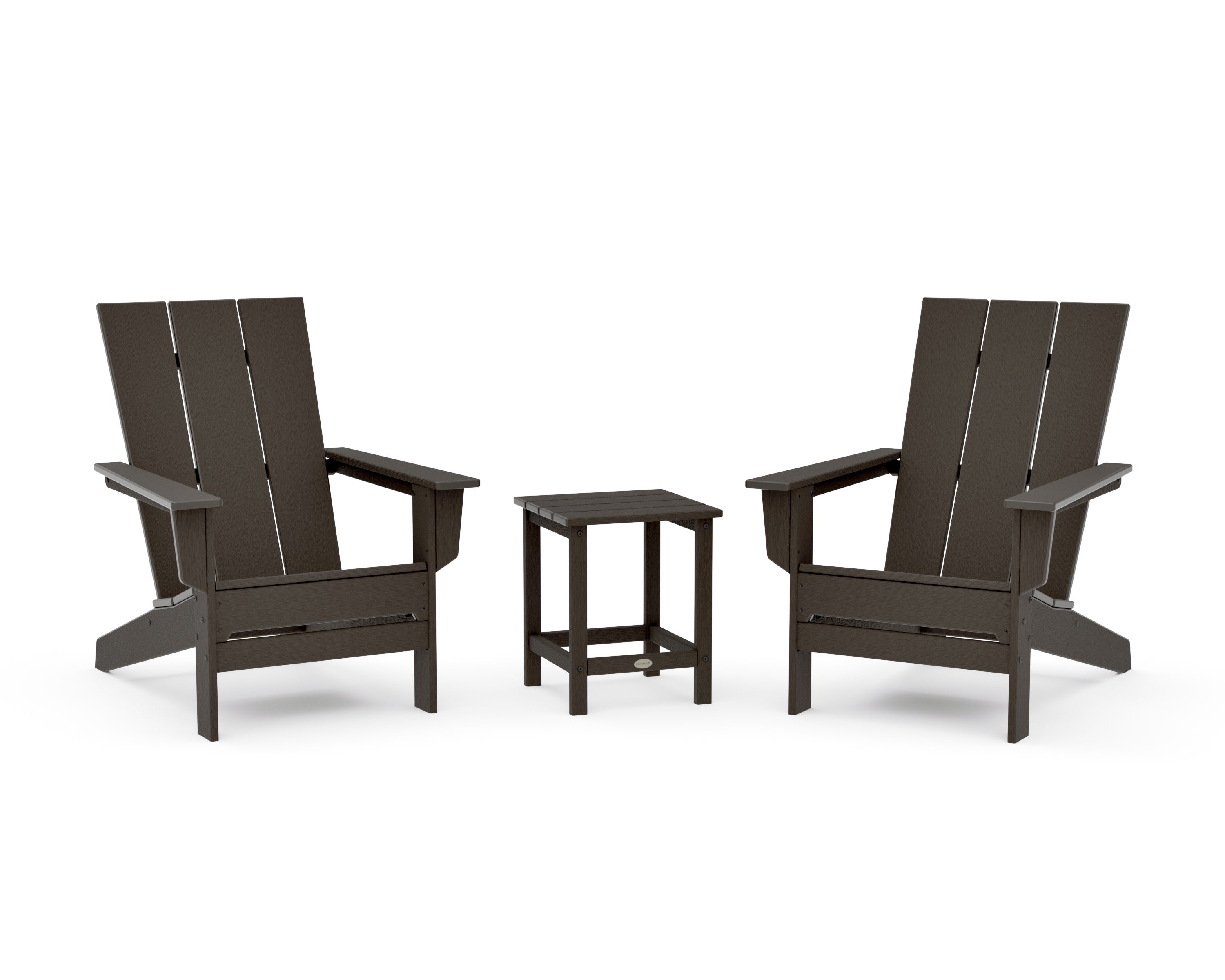 3-Piece Modern Studio Adirondack Set in Vintage Coffee
