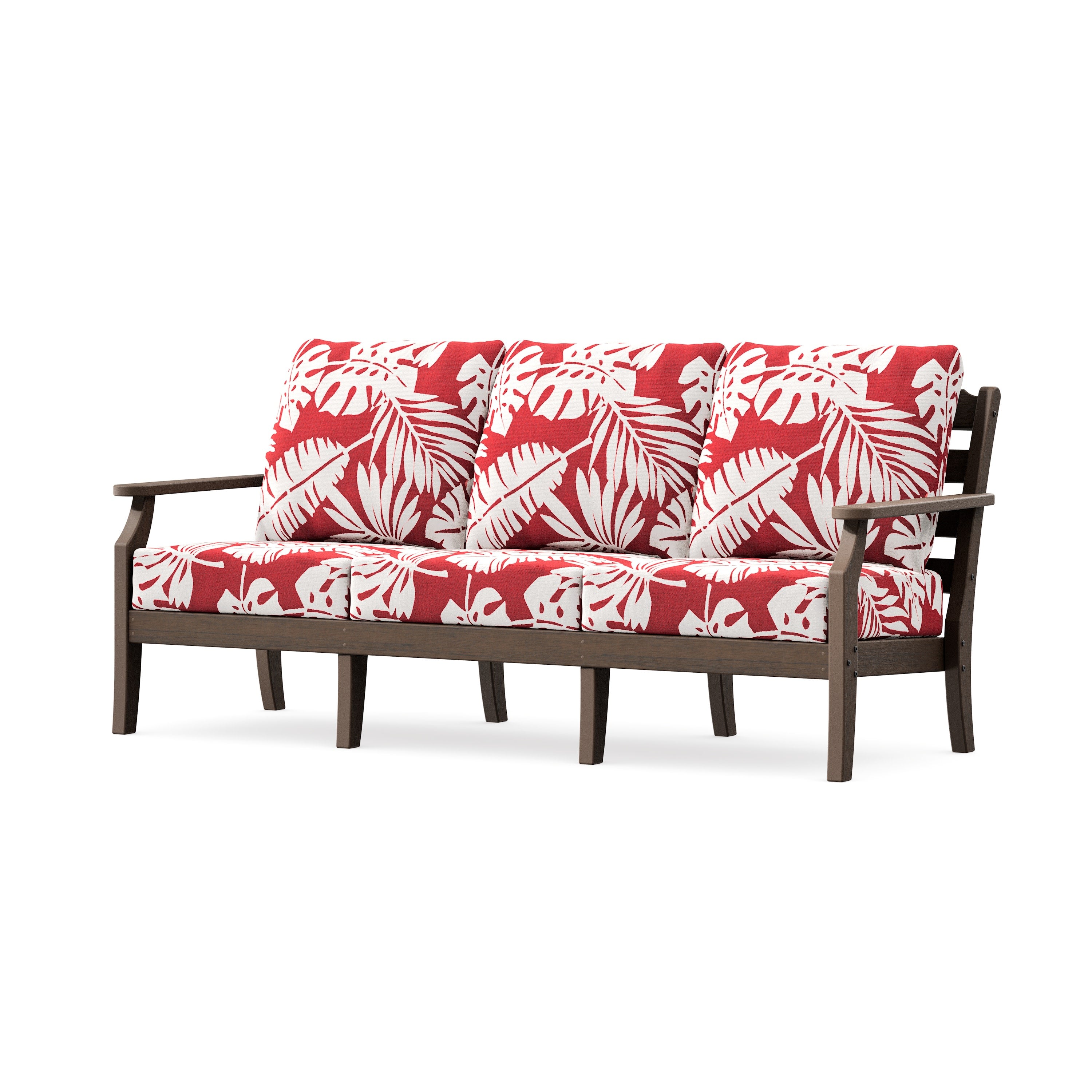 Savannah Deep Seating Sofa in Kona / Leaf Crimson