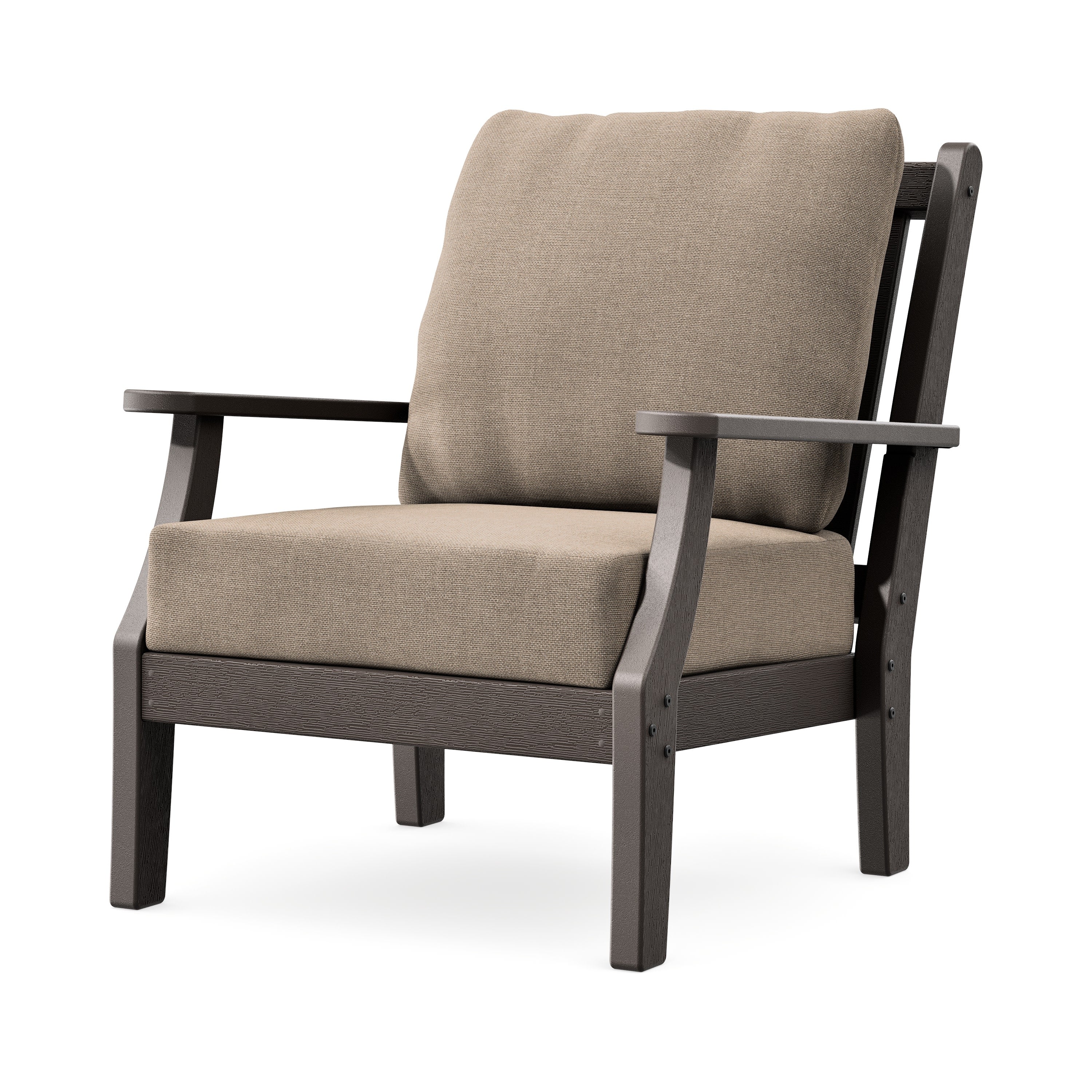 Wovendale Deep Seating Chair in Vintage Coffee / Spiced Burlap