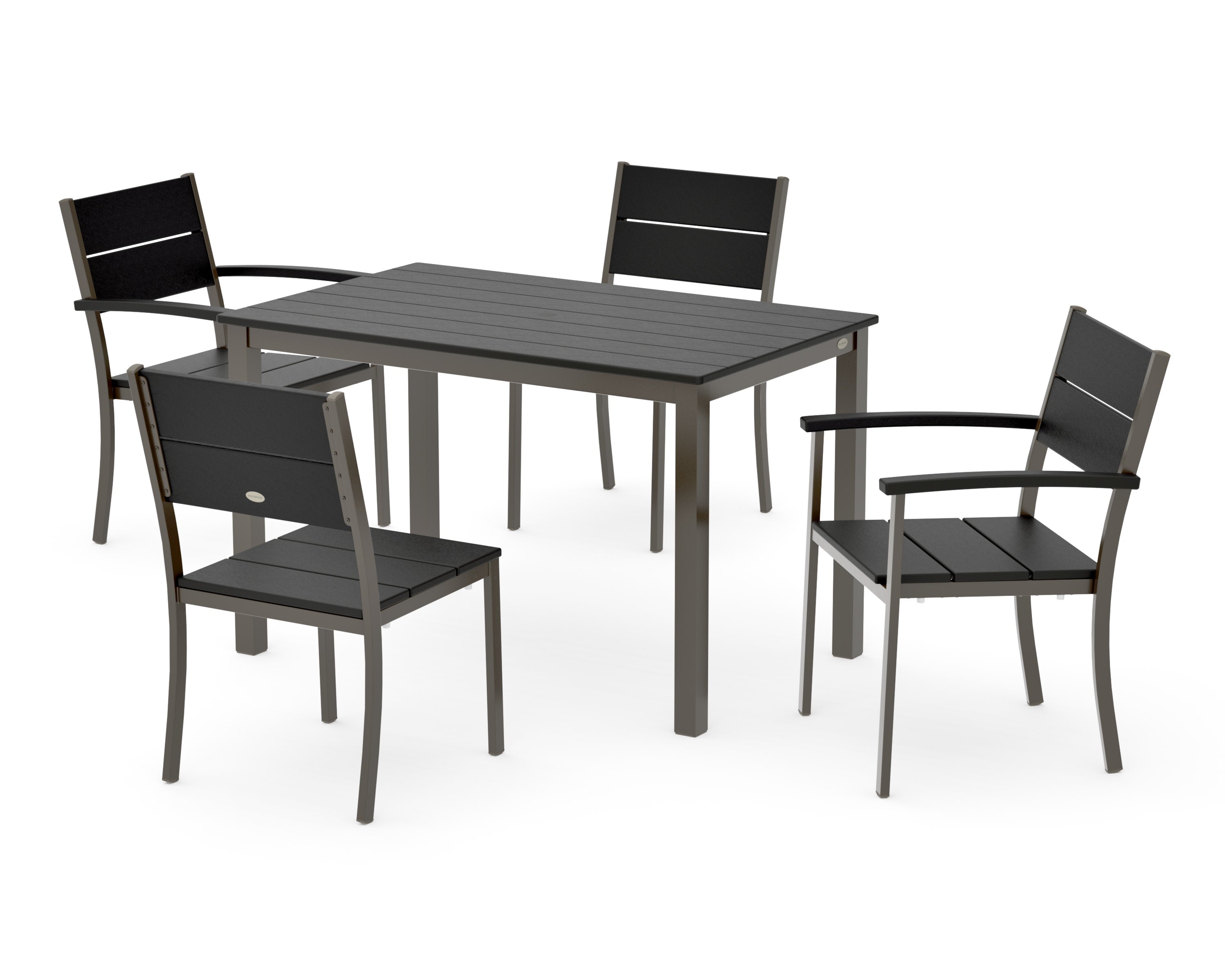 Main Street 5-Piece Dining Set in Bronze / Black