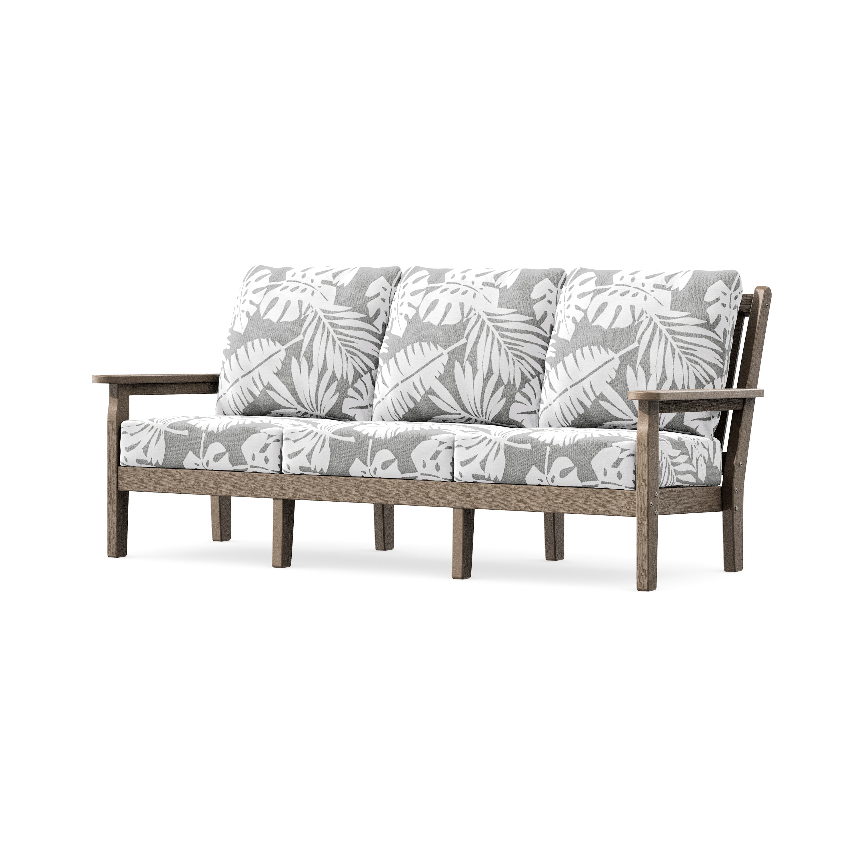 Chippendale Deep Seating Sofa in Vintage Sahara / Leaf Grey Mist