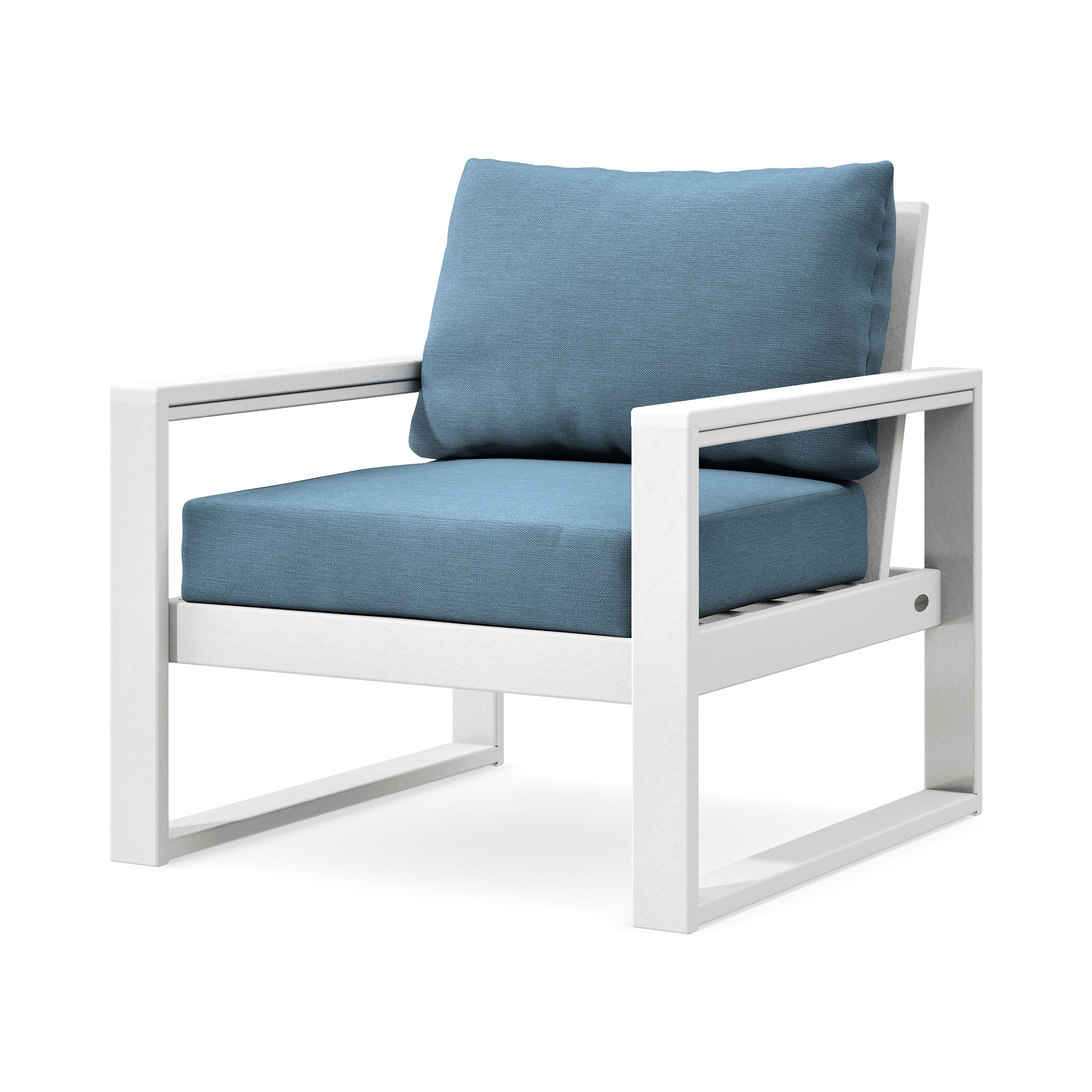 EDGE Club Chair in White / Sky Blue