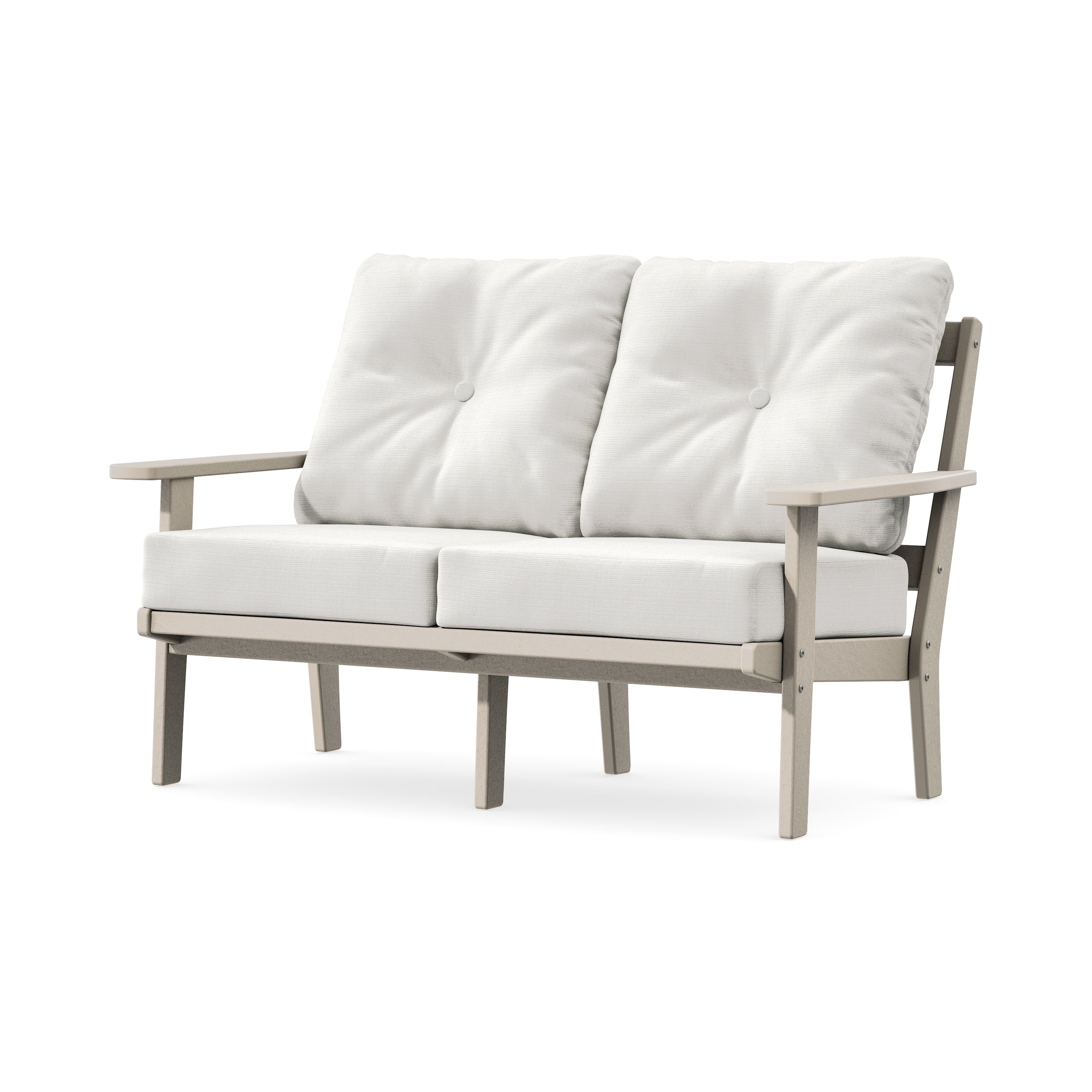 Oxford Deep SeatingLoveseat in Sand / Natural Linen