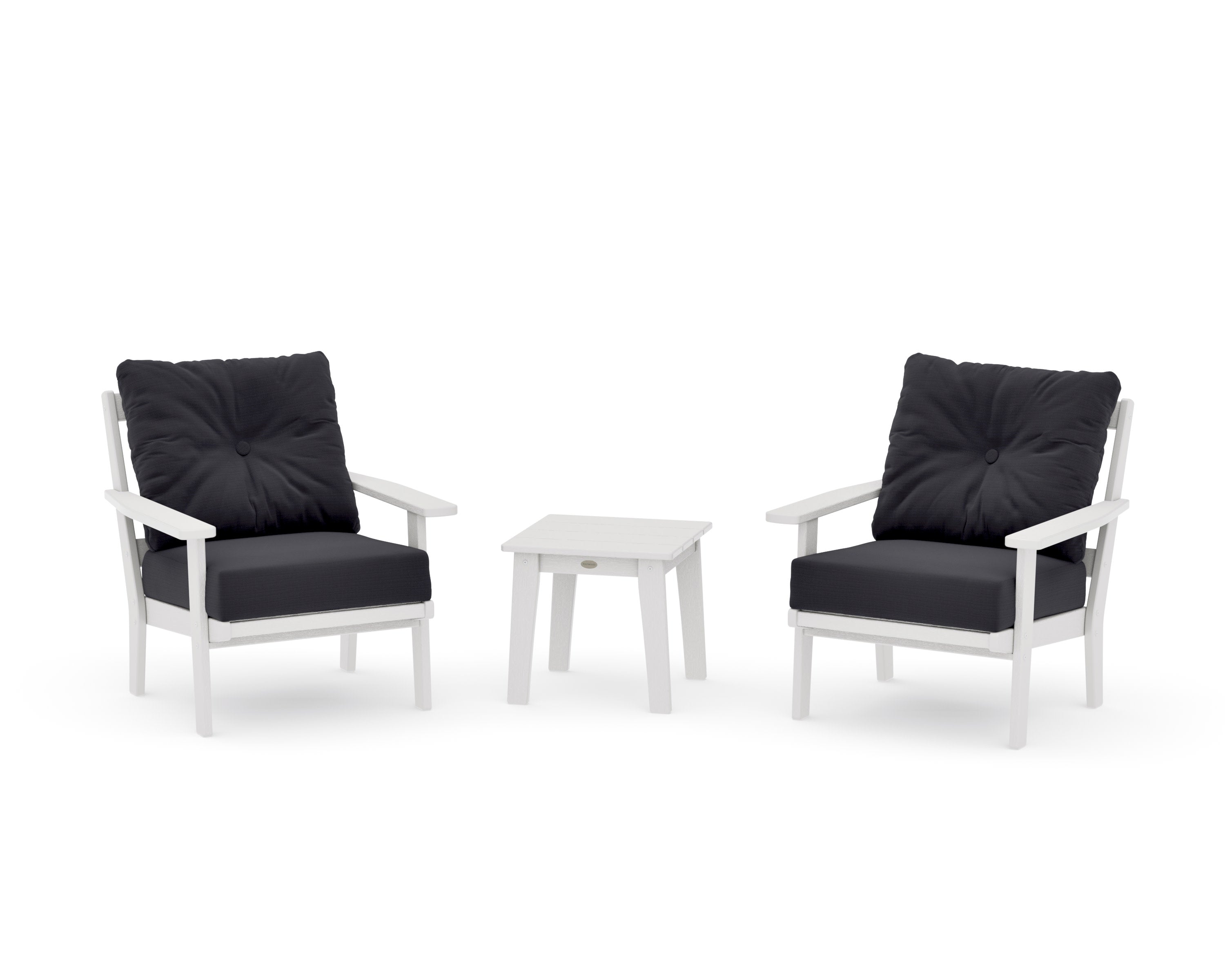 Prairie 3-Piece Deep Seating Set in Vintage White / Midnight Linen