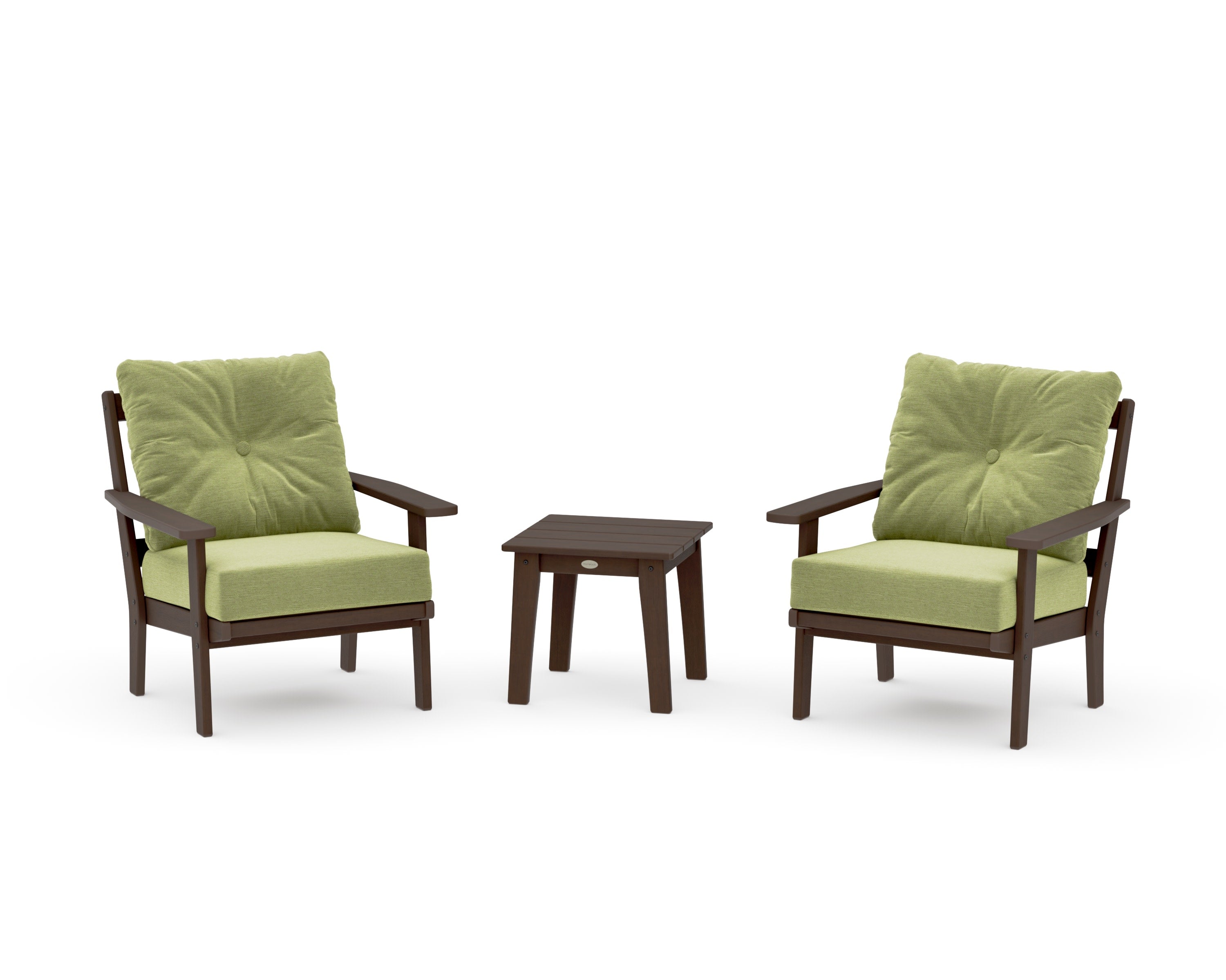 Prairie 3-Piece Deep Seating Set in Kona / Chartreuse Boucle