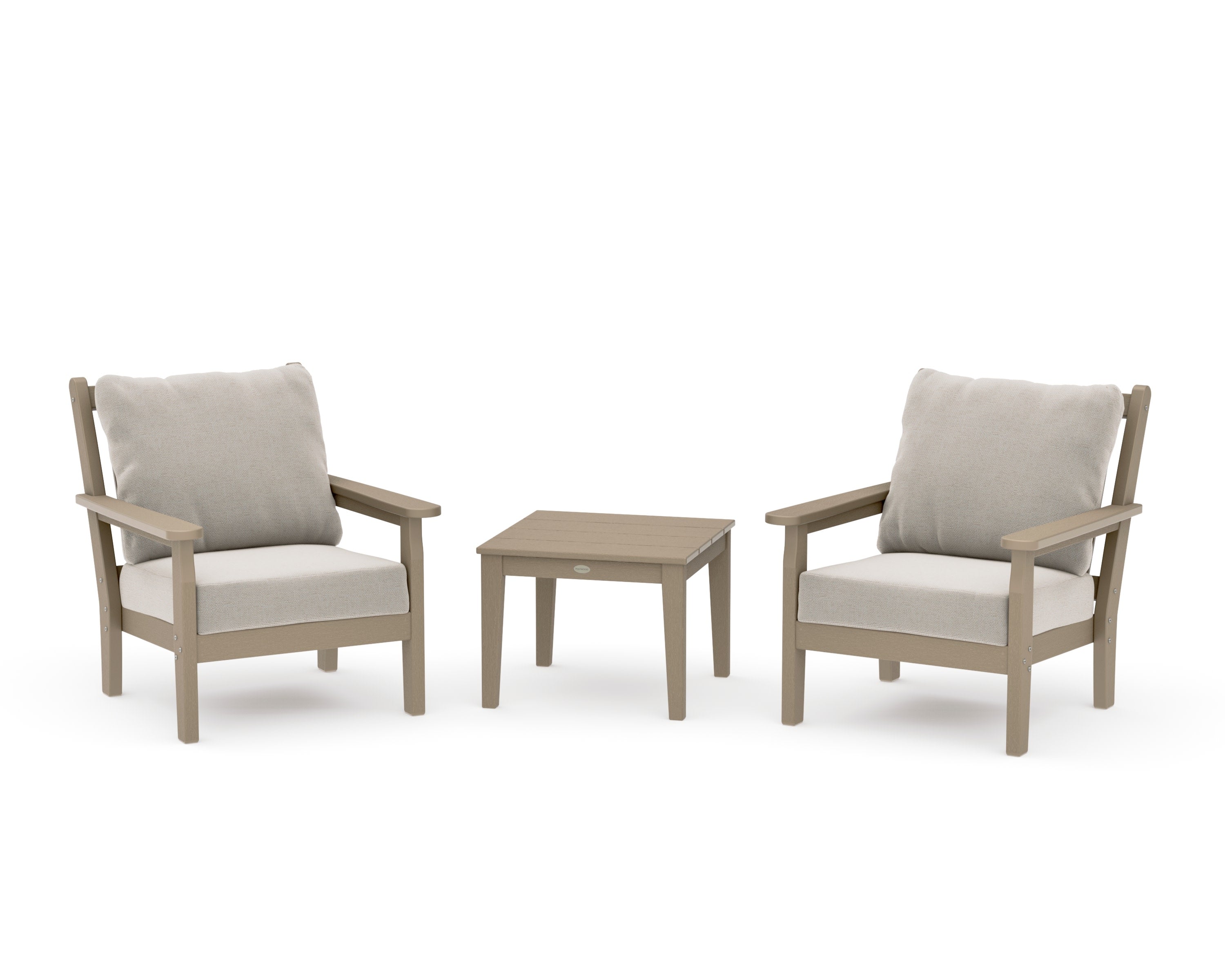 Chippendale 3-Piece Deep Seating Set in Vintage Sahara / Dune Burlap
