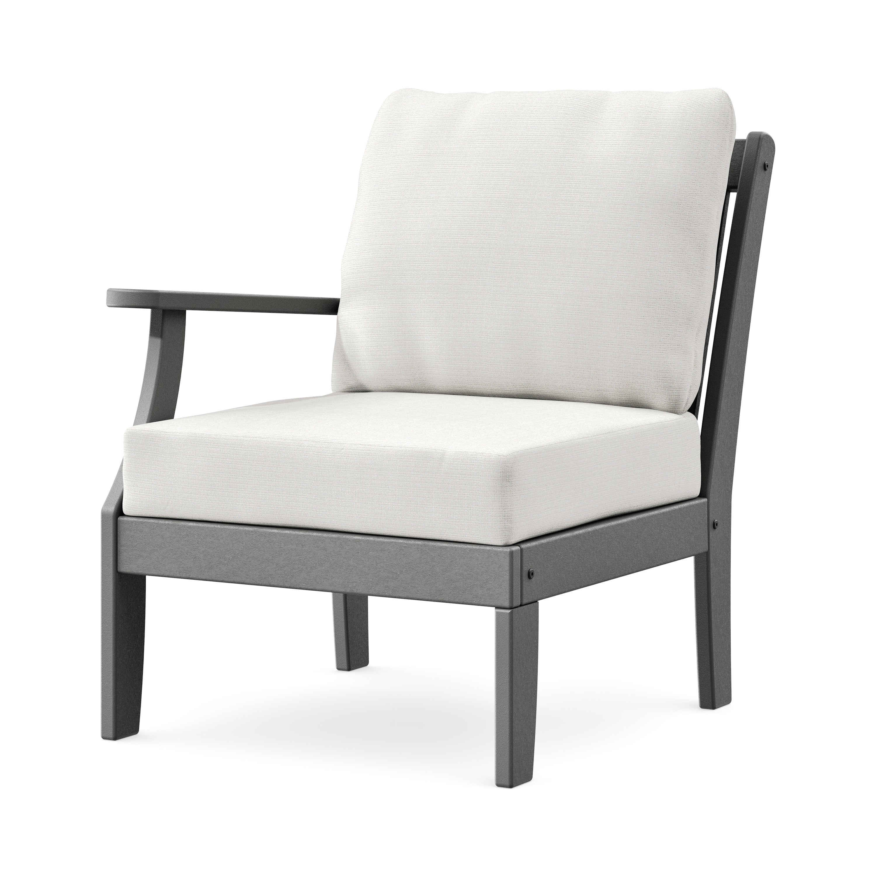 Braxton Modular Left Arm Chair in Slate Grey / Natural Linen