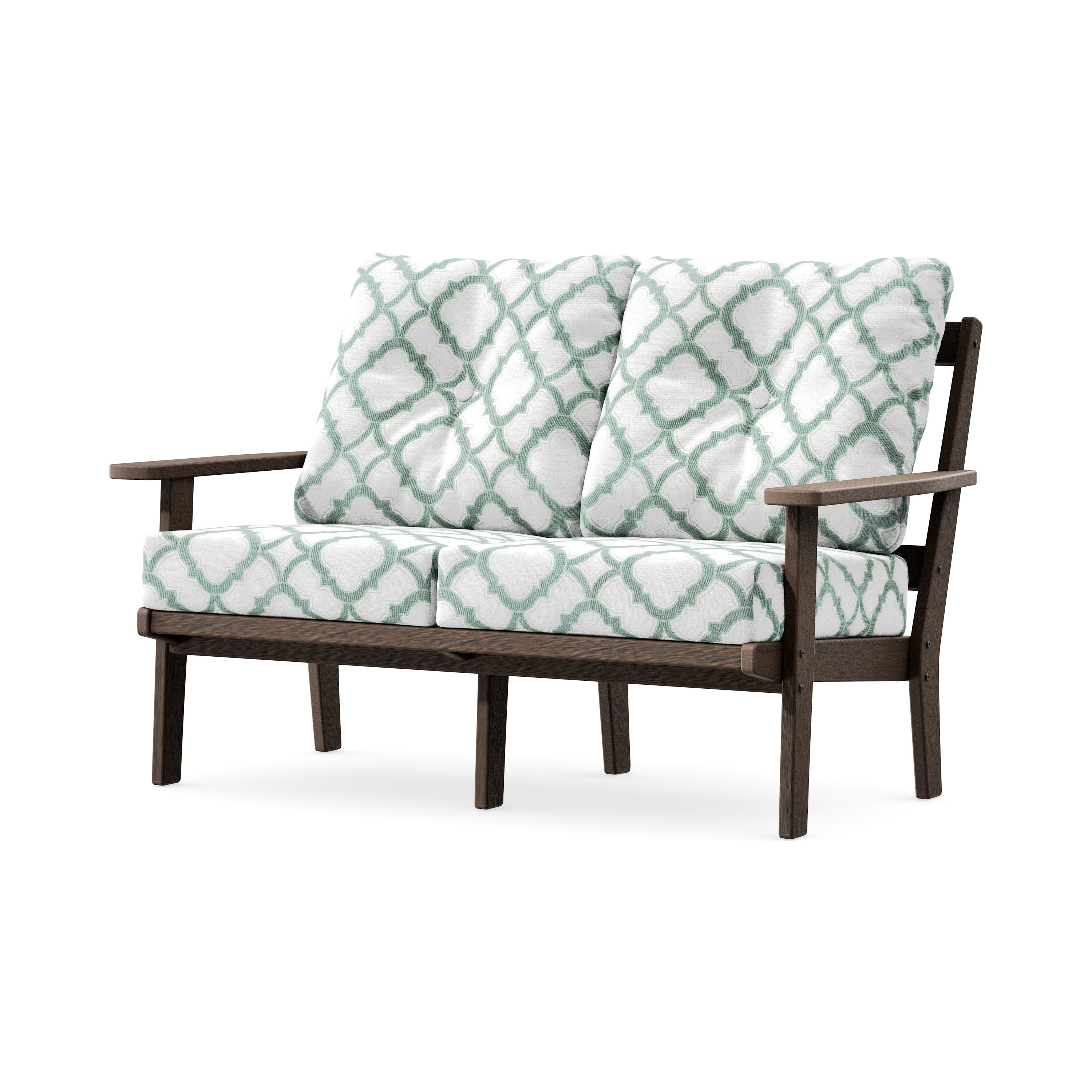 Prairie Deep SeatingLoveseat in Kona / Trellis Glacier Spa