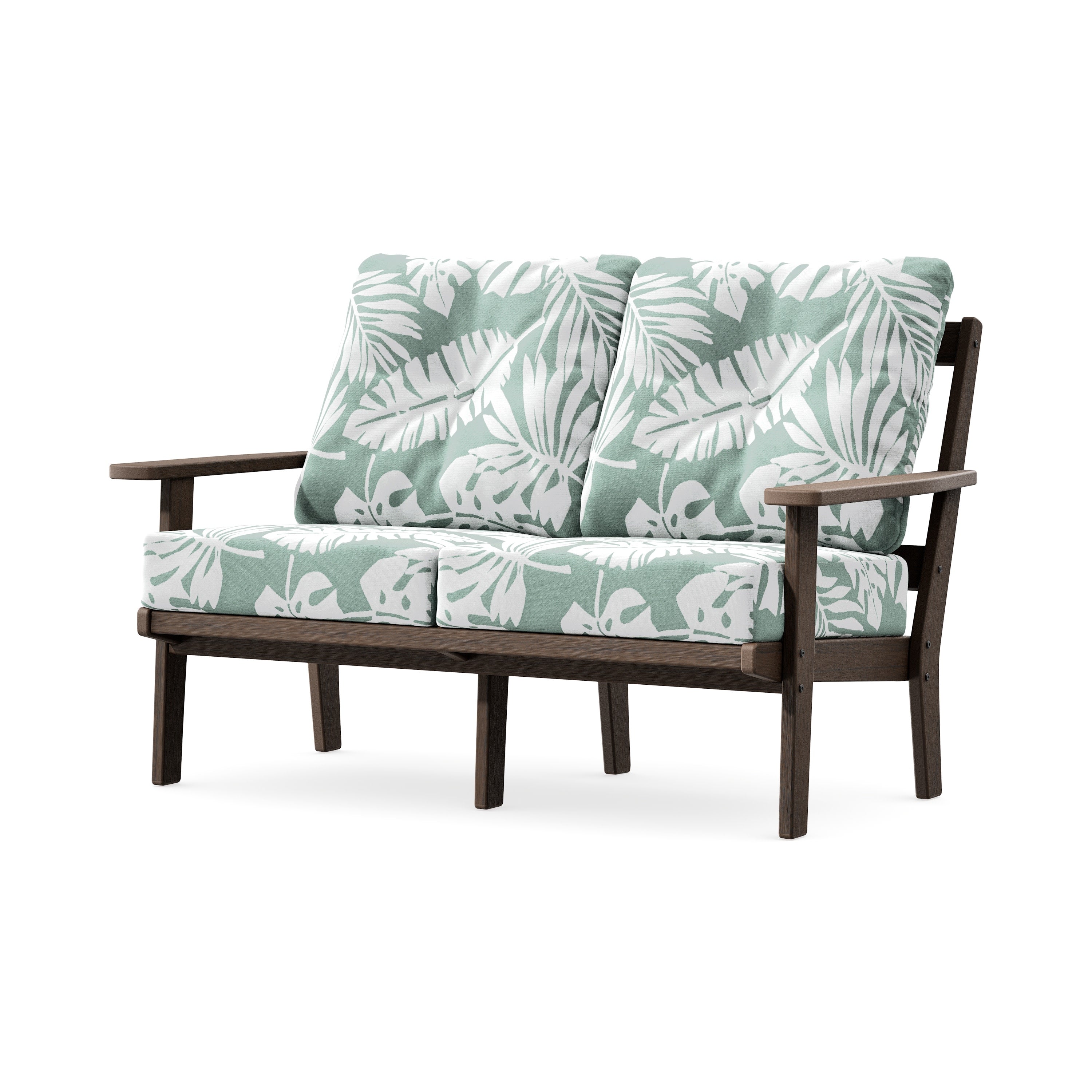 Prairie Deep SeatingLoveseat in Kona / Leaf Glacier Spa