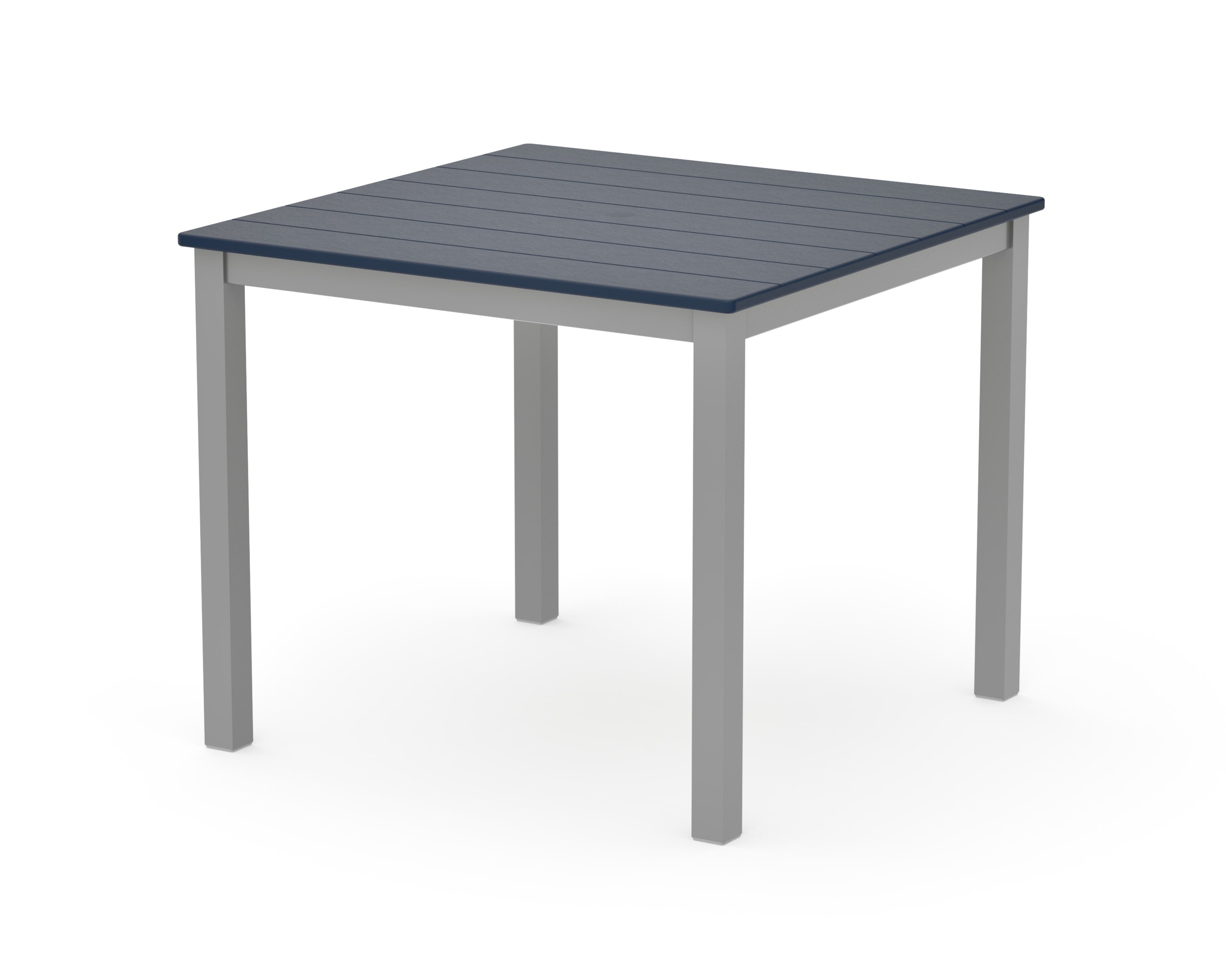 Main Street 36" x 36" Dining Table in Silver / Navy