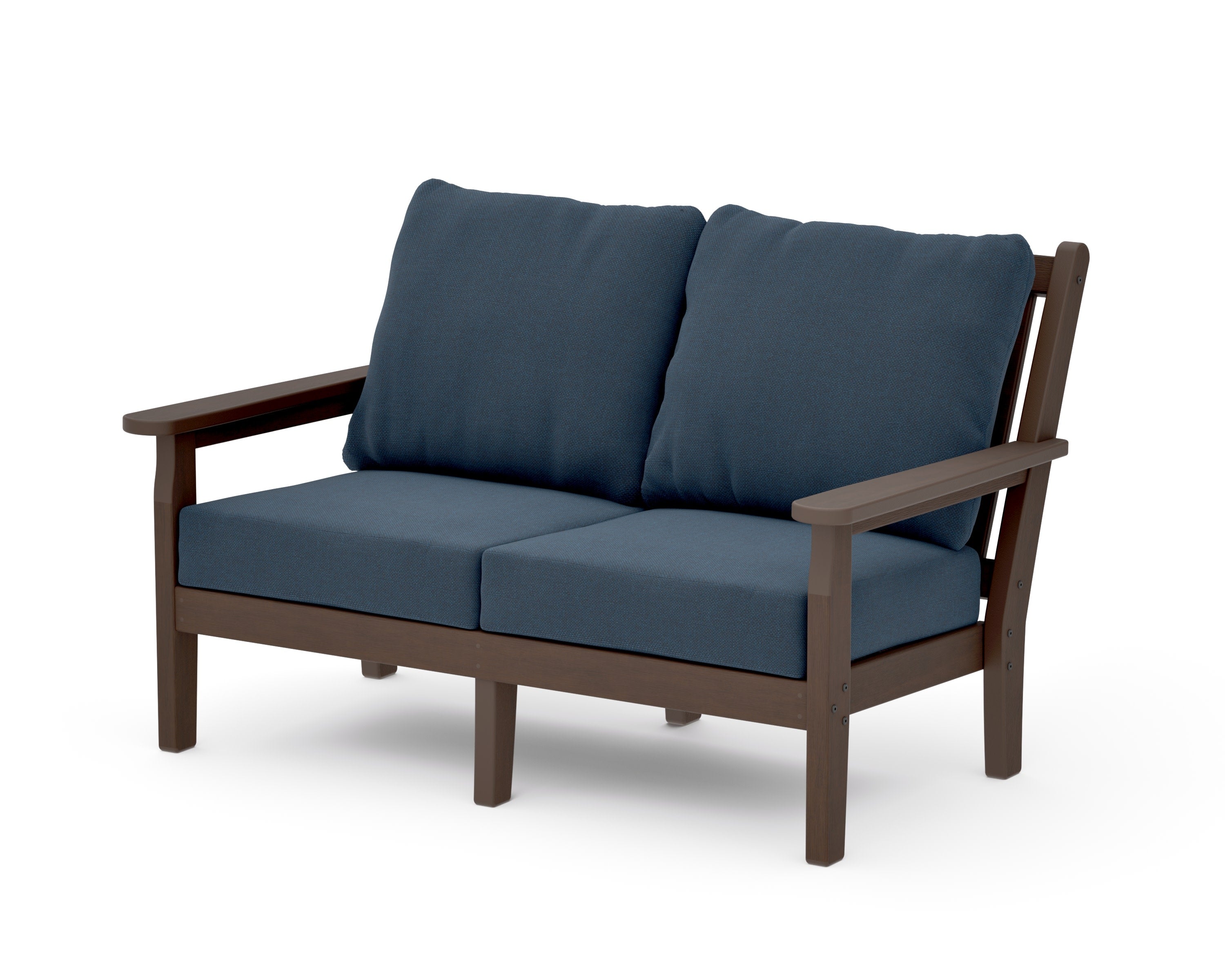 Chippendale Deep Seating Loveseat in Kona / Marine Indigo