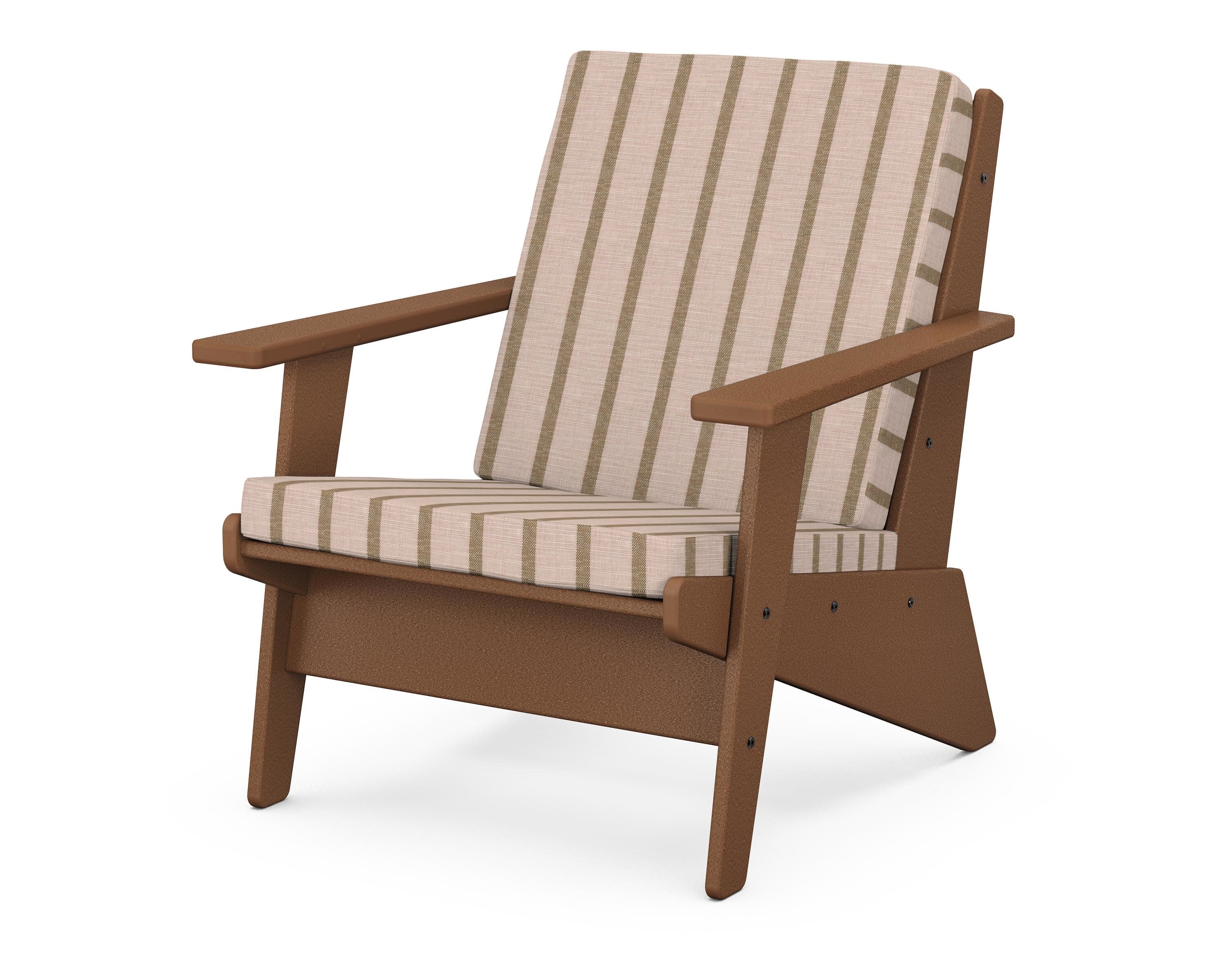 Riviera Modern Lounge Chair in Teak / Unwind Cameo