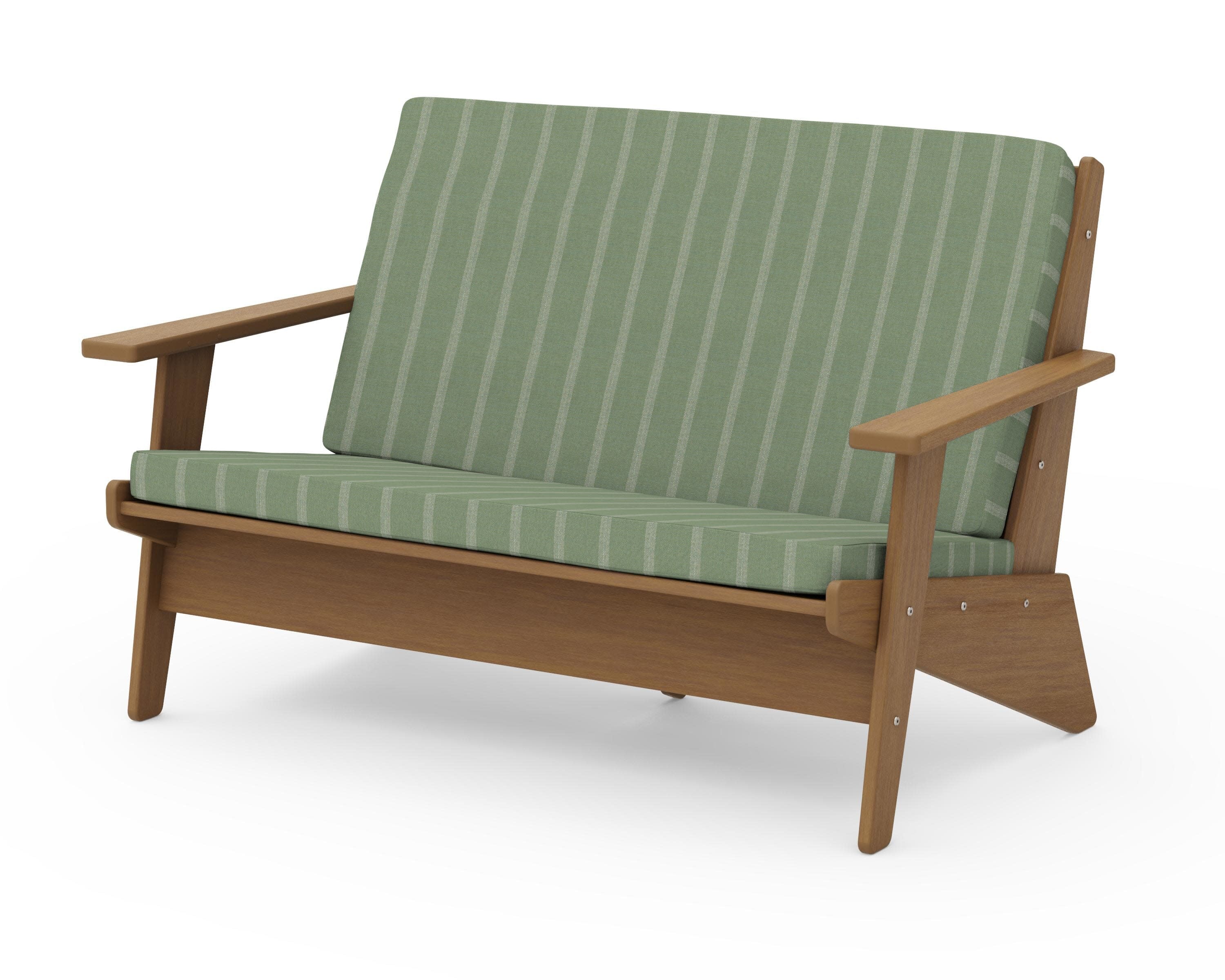 Riviera Modern Lounge Loveseat in Natural / Unwind Rainwashed