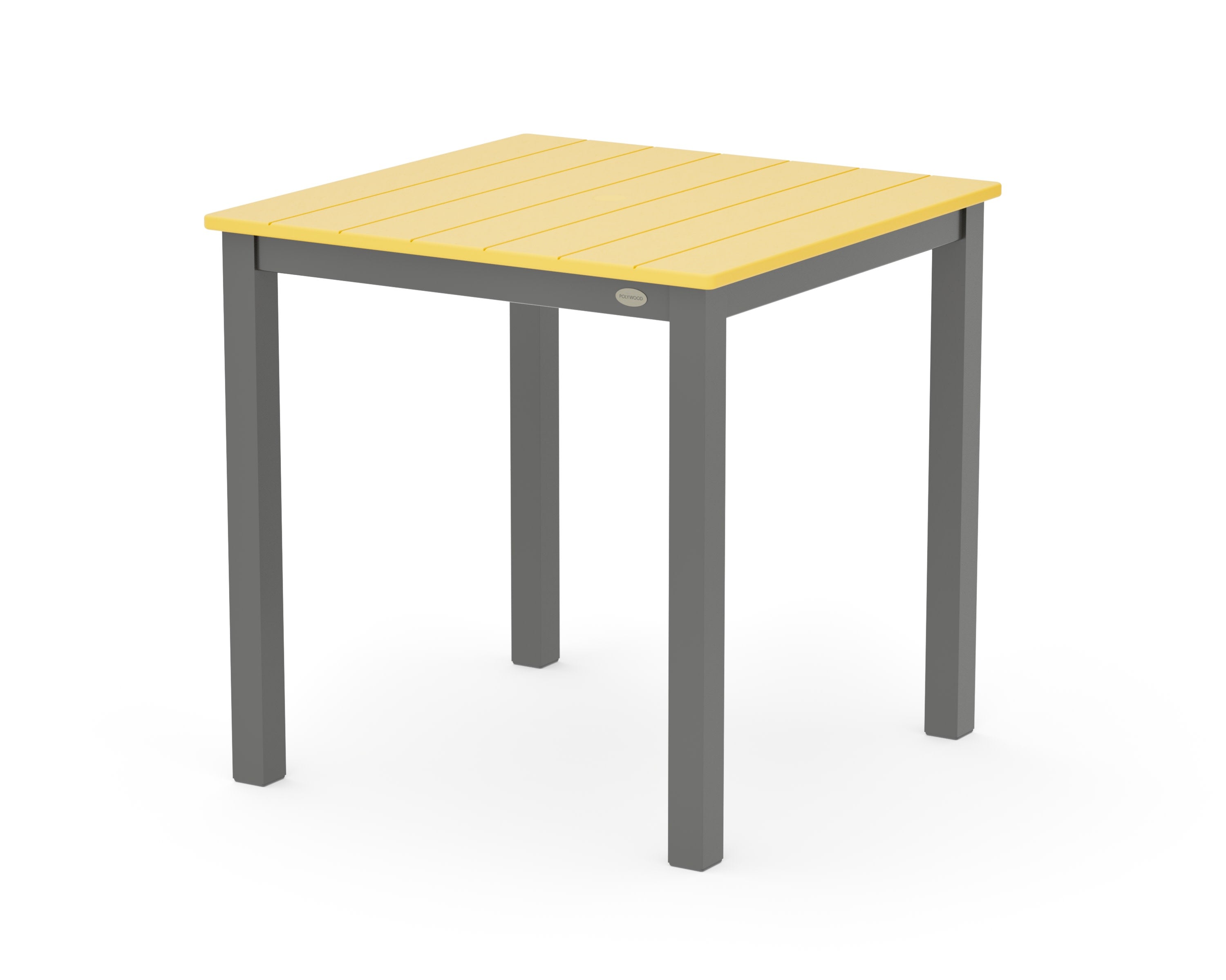Main Street 30 x 30 Dining Table in Charcoal / Lemon