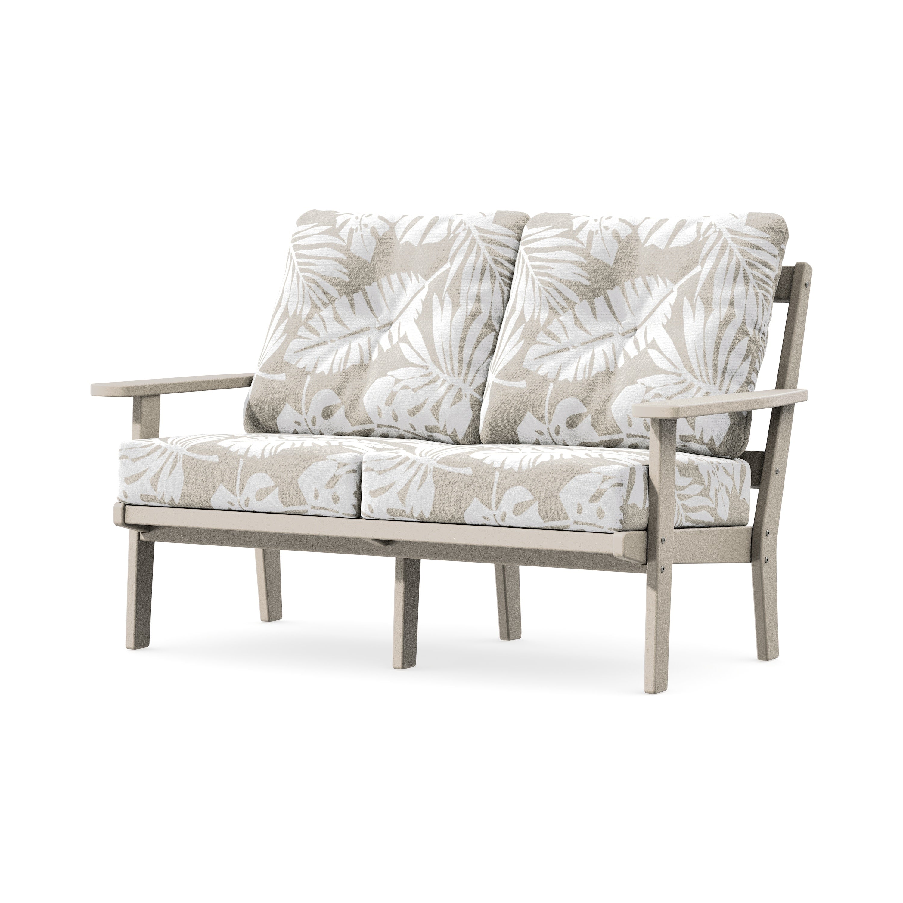 Oxford Deep SeatingLoveseat in Sand / Leaf Dune Burlap