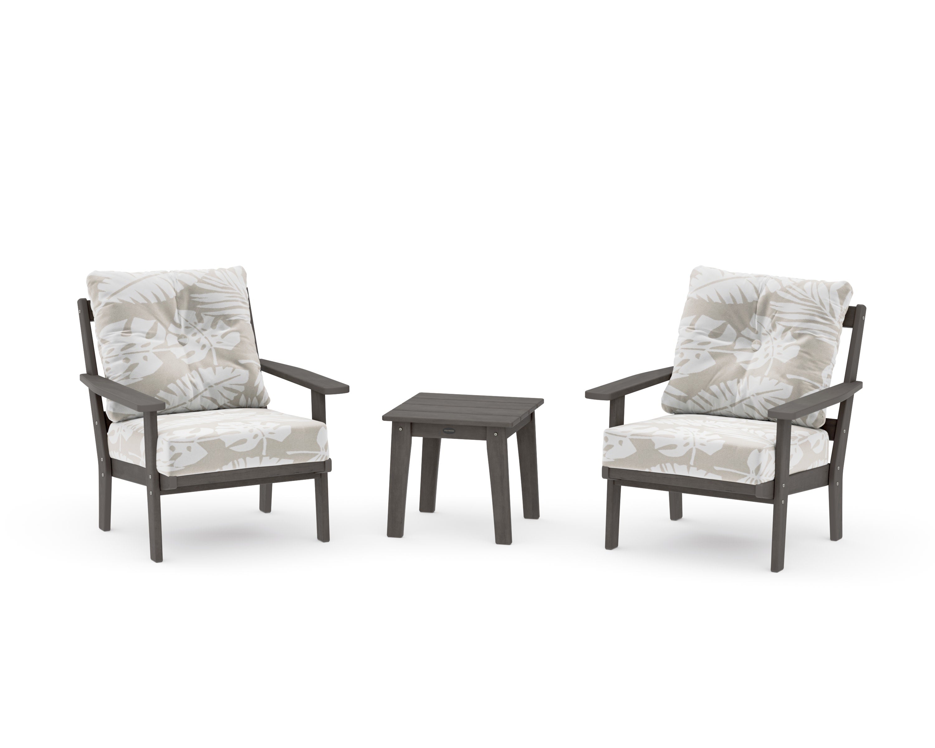 Oxford 3-Piece Deep Seating Set in Driftwood / Leaf Dune Burlap