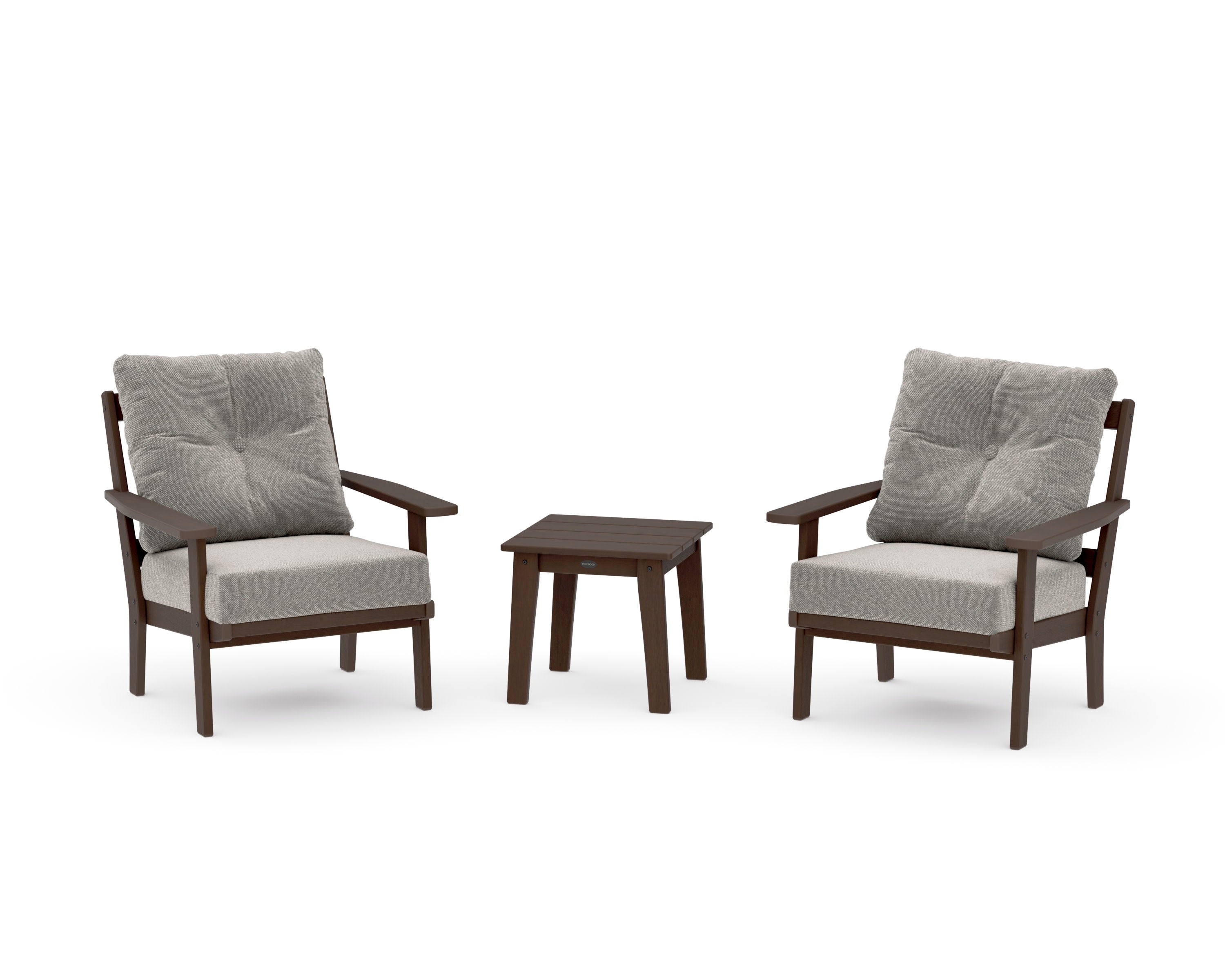 Oxford 3-Piece Deep Seating Set in Kona / Weathered Tweed