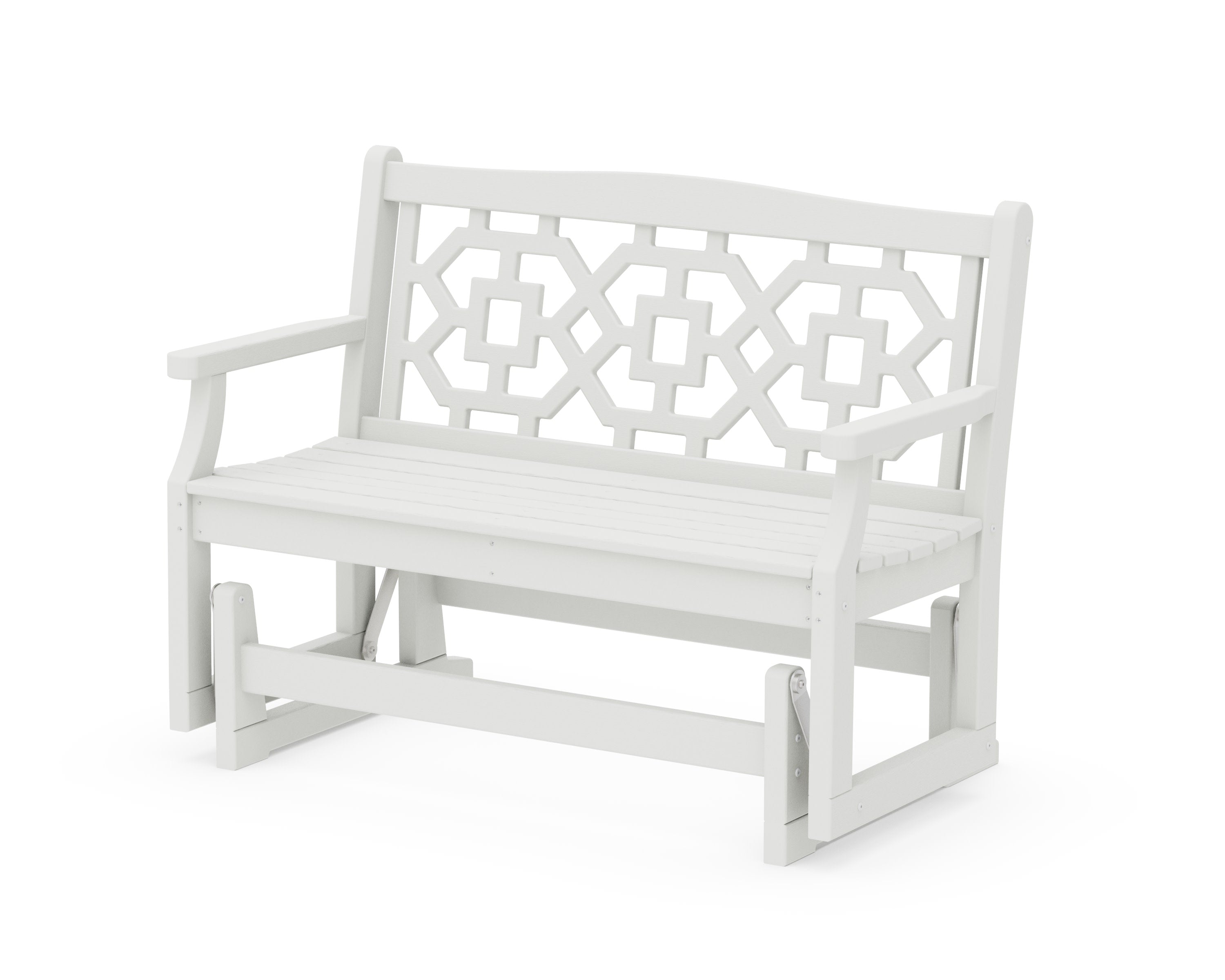 Chinoiserie 48" Glider in Vintage White