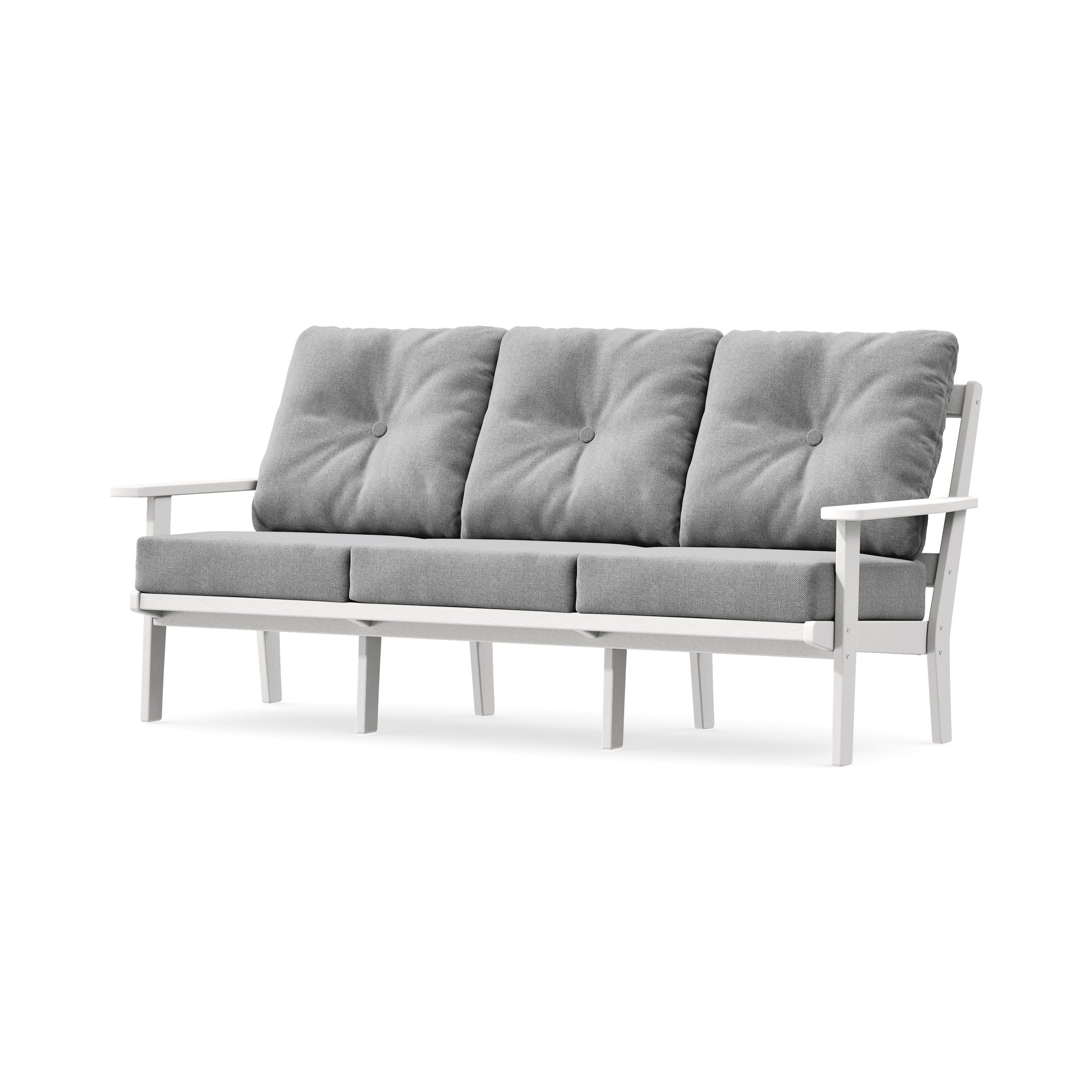 Oxford Deep Seating Sofa in White / Grey Mist