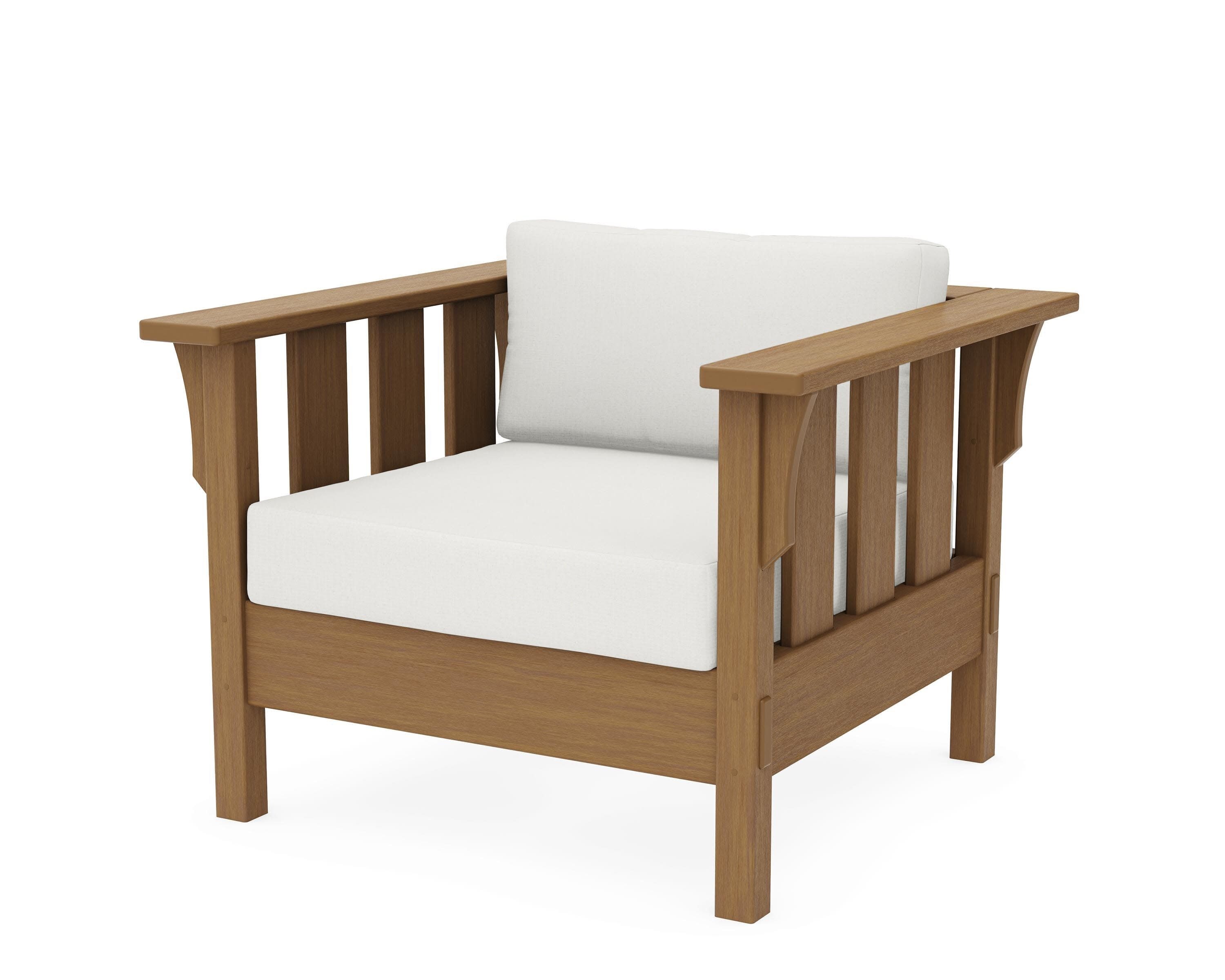 Acadia Deep Seating Chair in Natural / Natural Linen