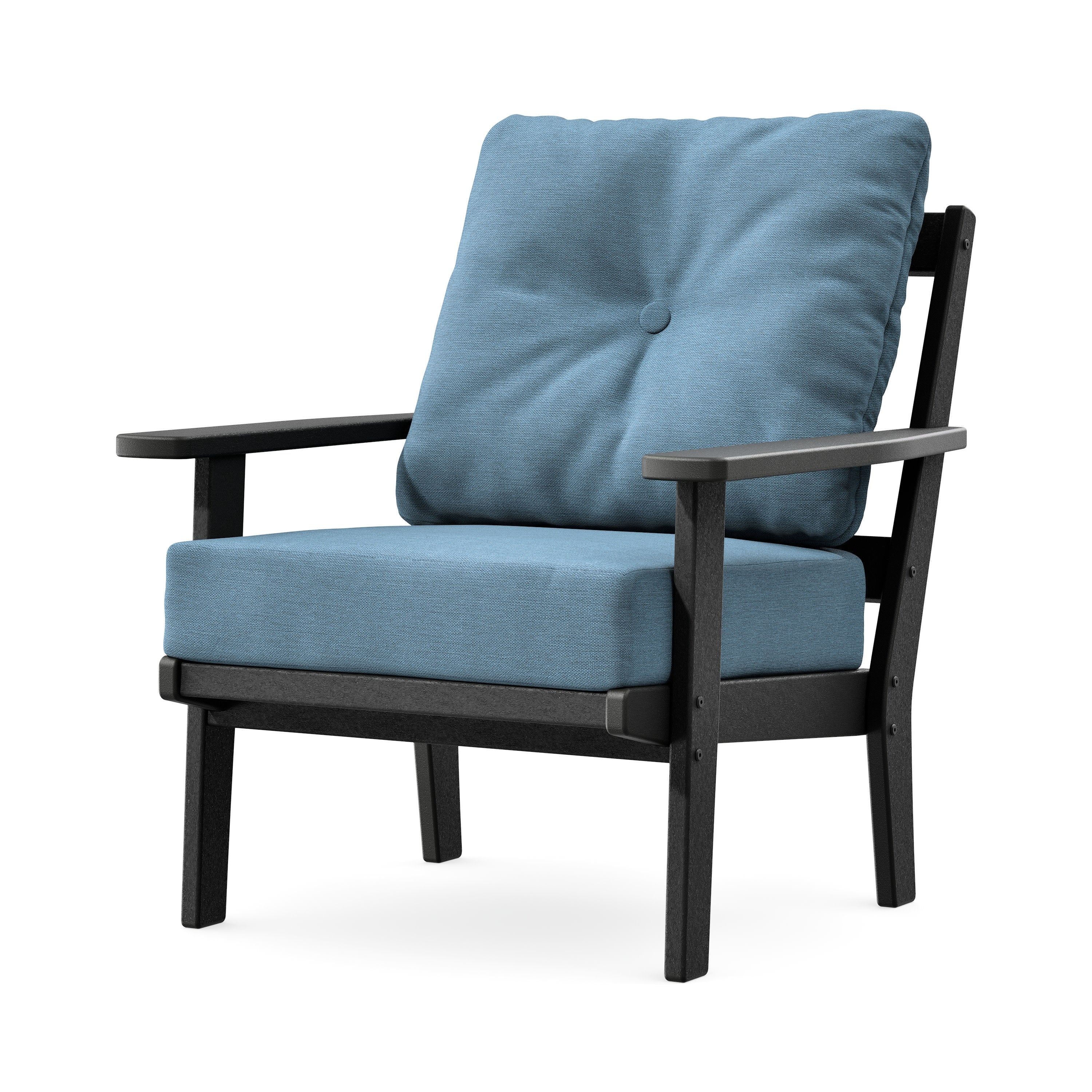 Prairie Deep Seating Chair in Black / Sky Blue