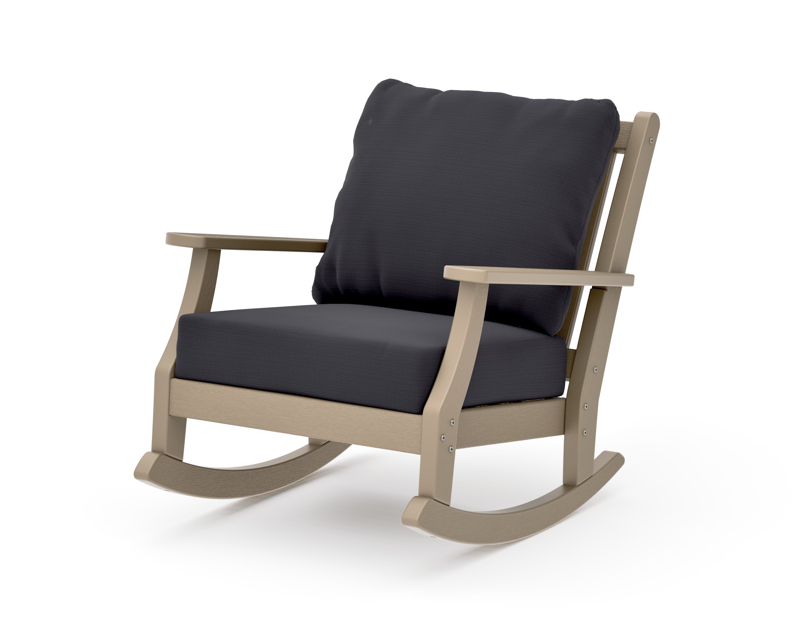 Wovendale Deep Seating Rocking Chair in Vintage Sahara / Midnight Linen