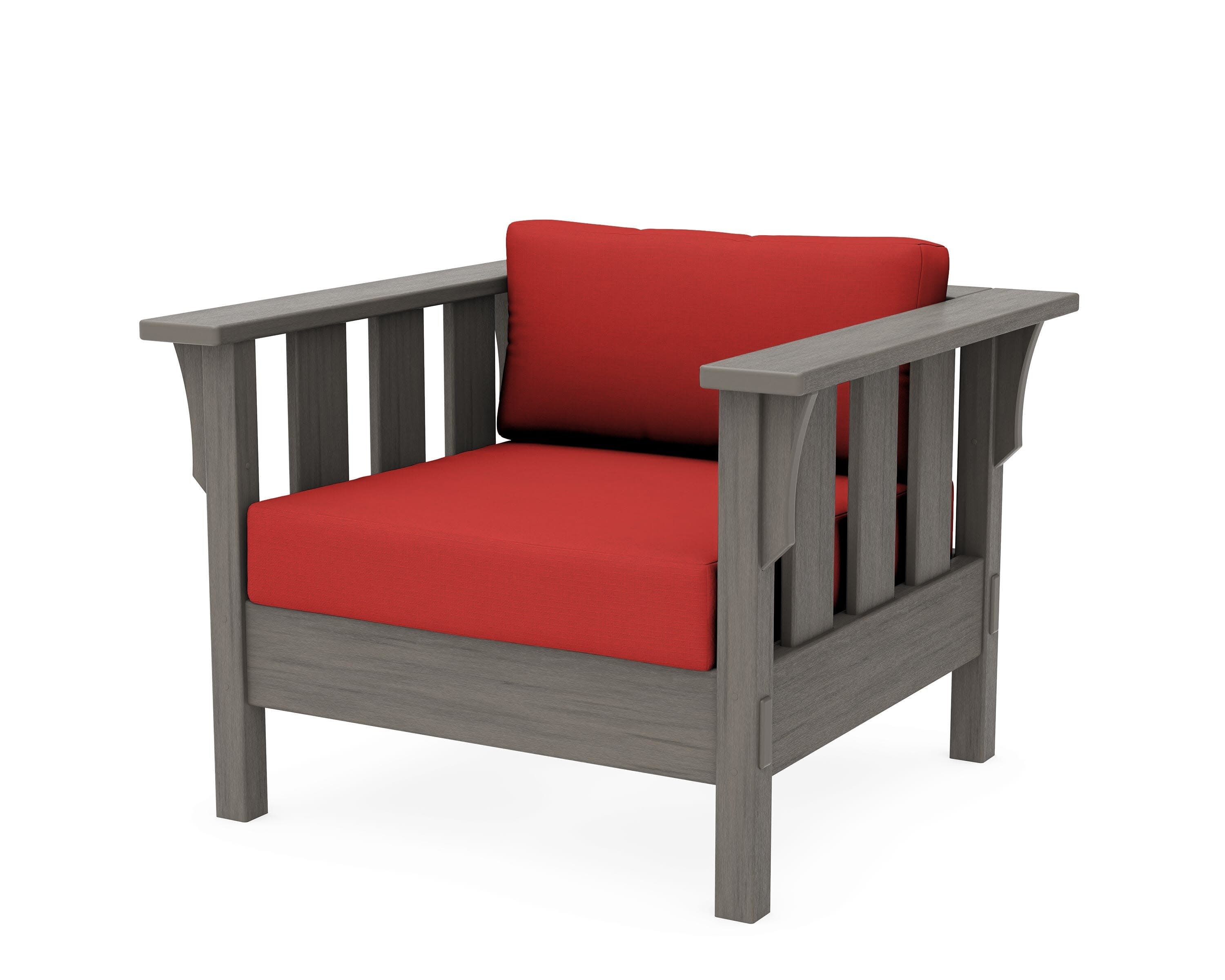 Acadia Deep Seating Chair in Driftwood / Crimson Linen