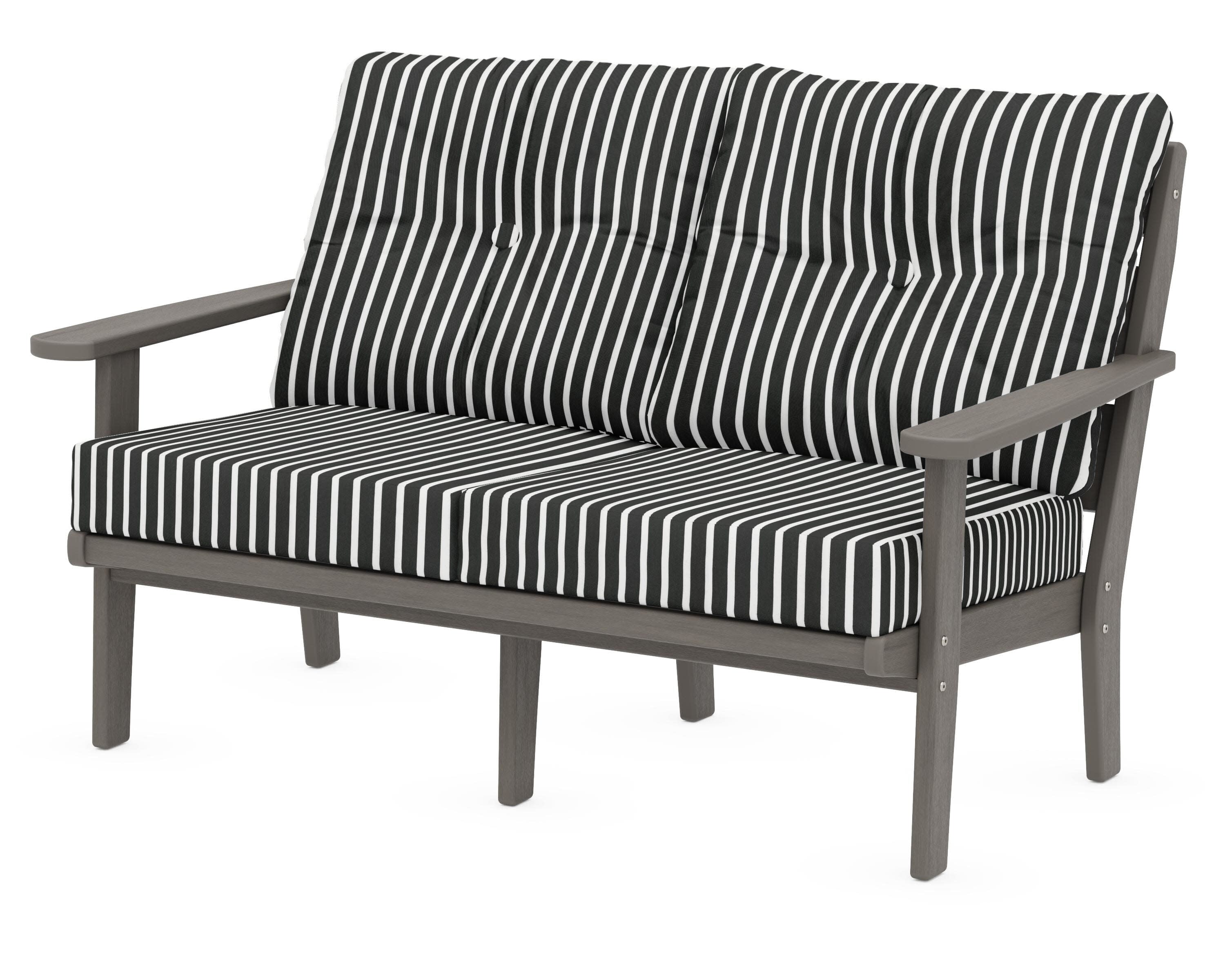 Lakeside Deep Seating Loveseat in Driftwood / Shore Classic