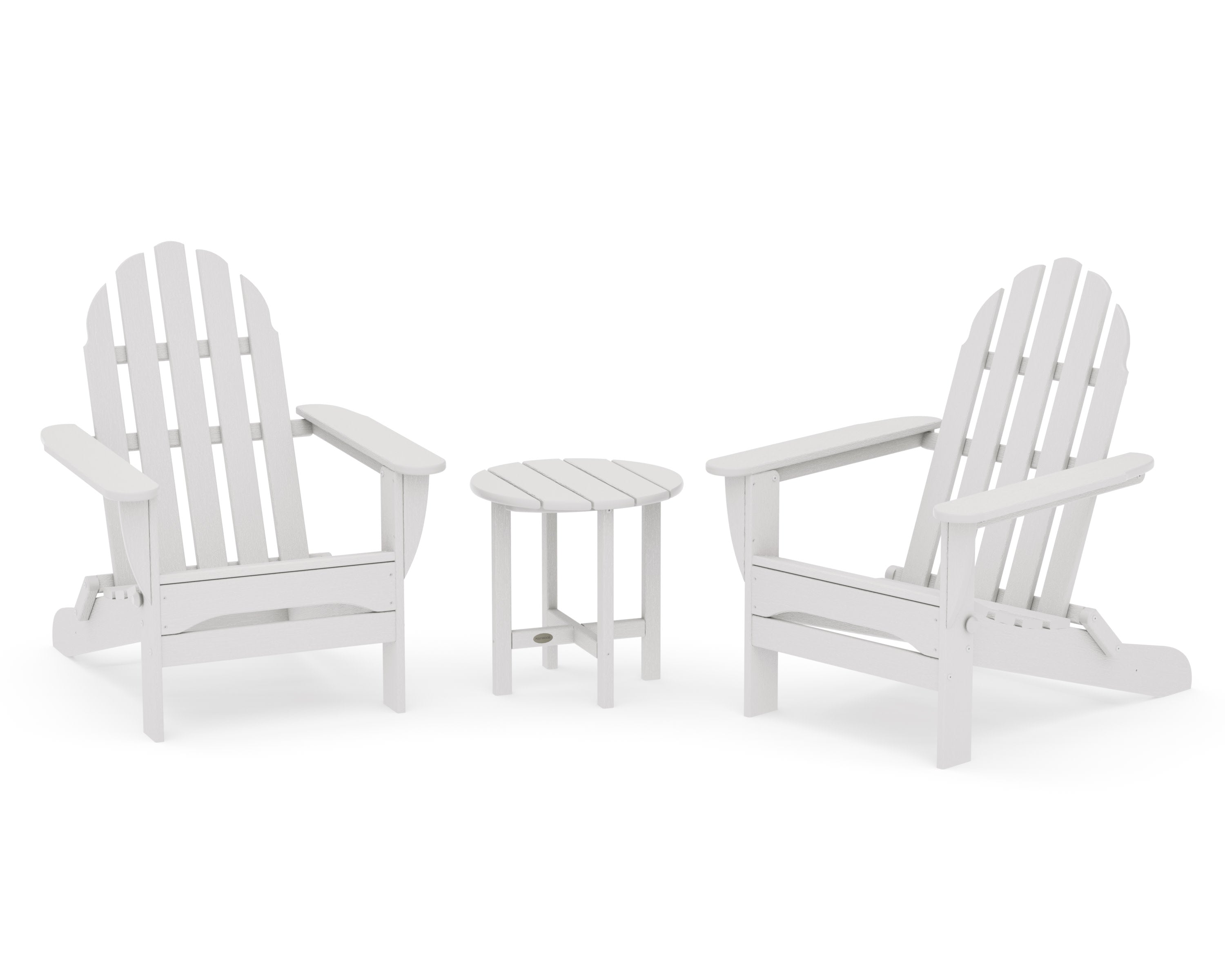 Classic Folding Adirondack 3-Piece Set in Vintage White