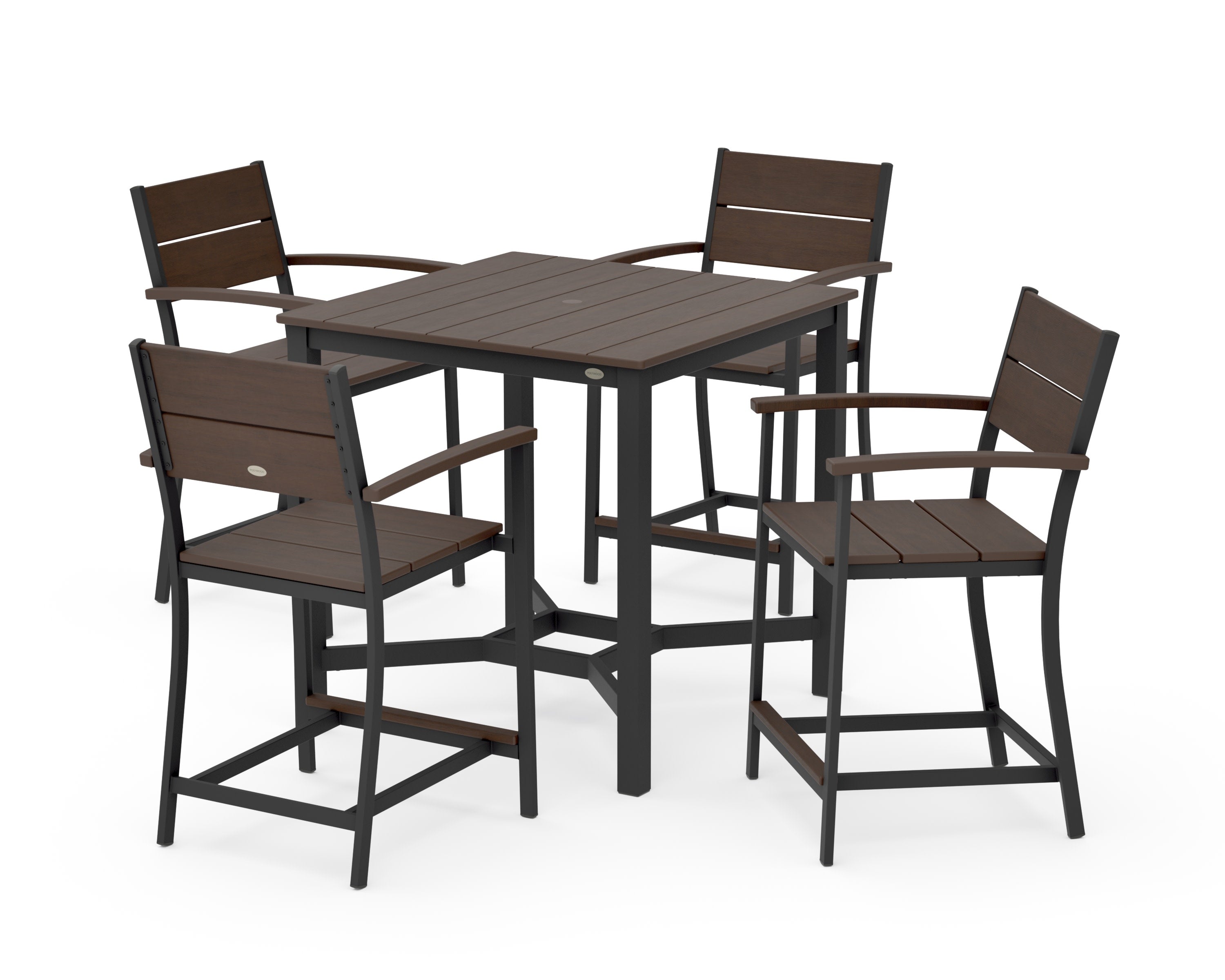 Main Street 5-Piece Counter Set in Black / Kona